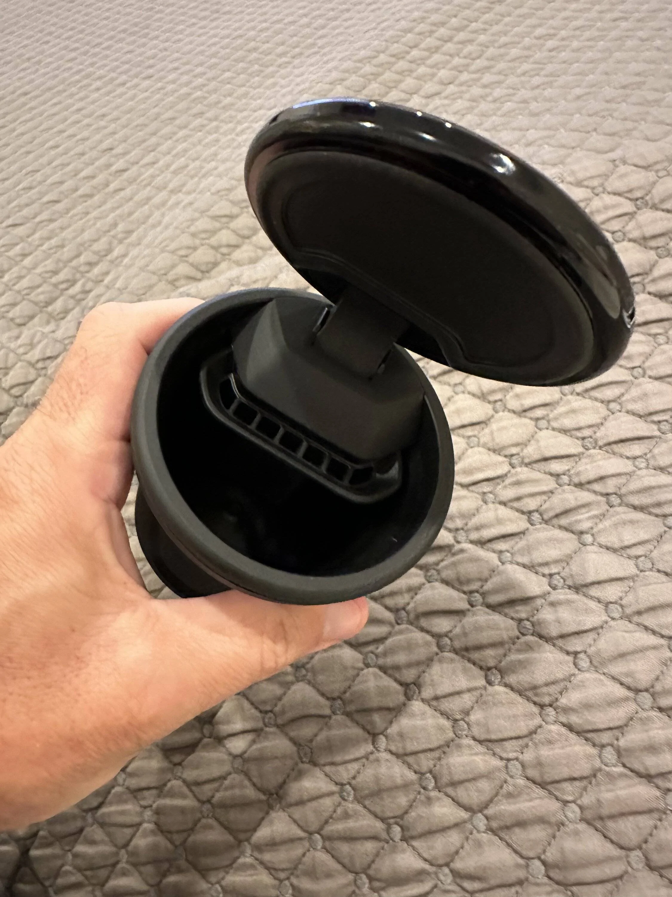 Porsche Taycan Using Ashtray Insert for MagSafe charging - how to modify? IMG_2473