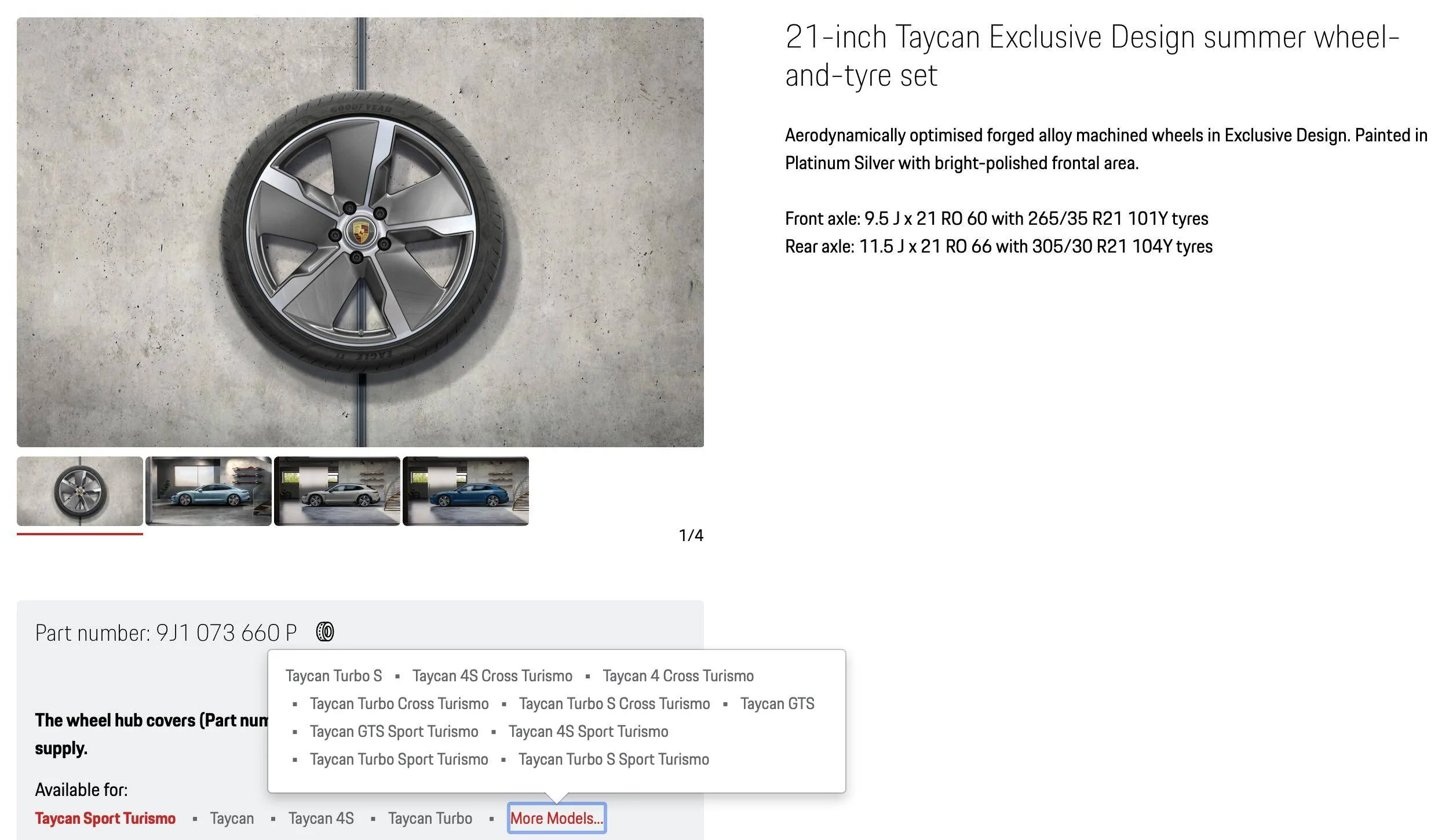 Porsche Taycan 21-inch Cross Turismo Design summer wheel: only for CT ? Screenshot 2023-10-08 at 19.32.30