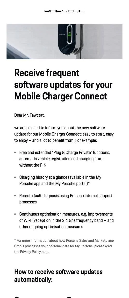Porsche Taycan Can't update Mobile Porsche Charger Connect beyond version 2925 Screenshot 2023-10-10 at 15.40.45