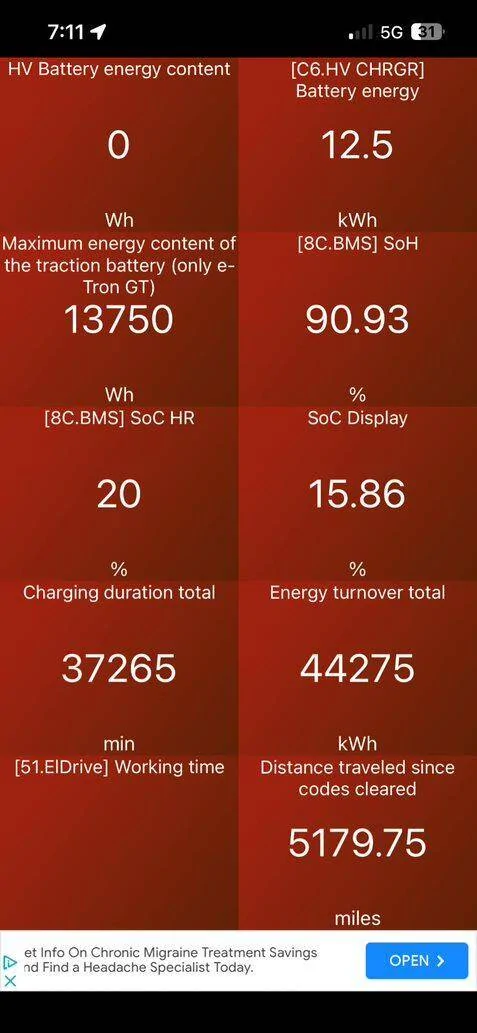 Porsche Taycan Problem on first use of an OBDLink MX+ 1697136584807
