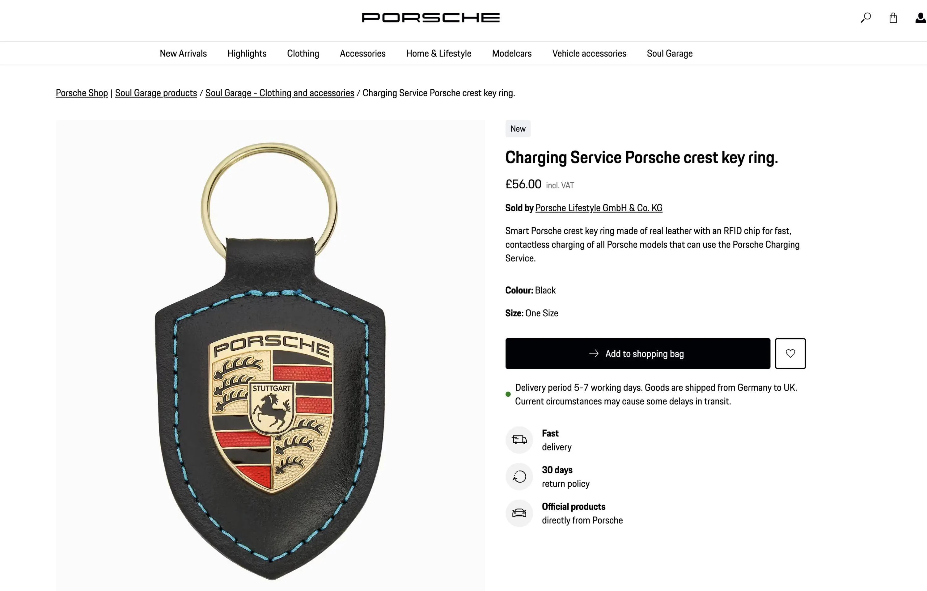 Porsche Taycan Crest key ring as a substitute for the Porsche Charging Service Card Capture d’écran 2023-10-17 à 13.43.31