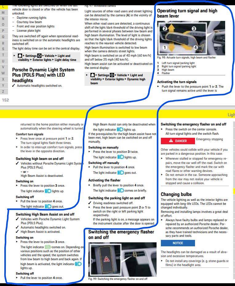 Porsche Taycan Auto High Beams 1698075157641