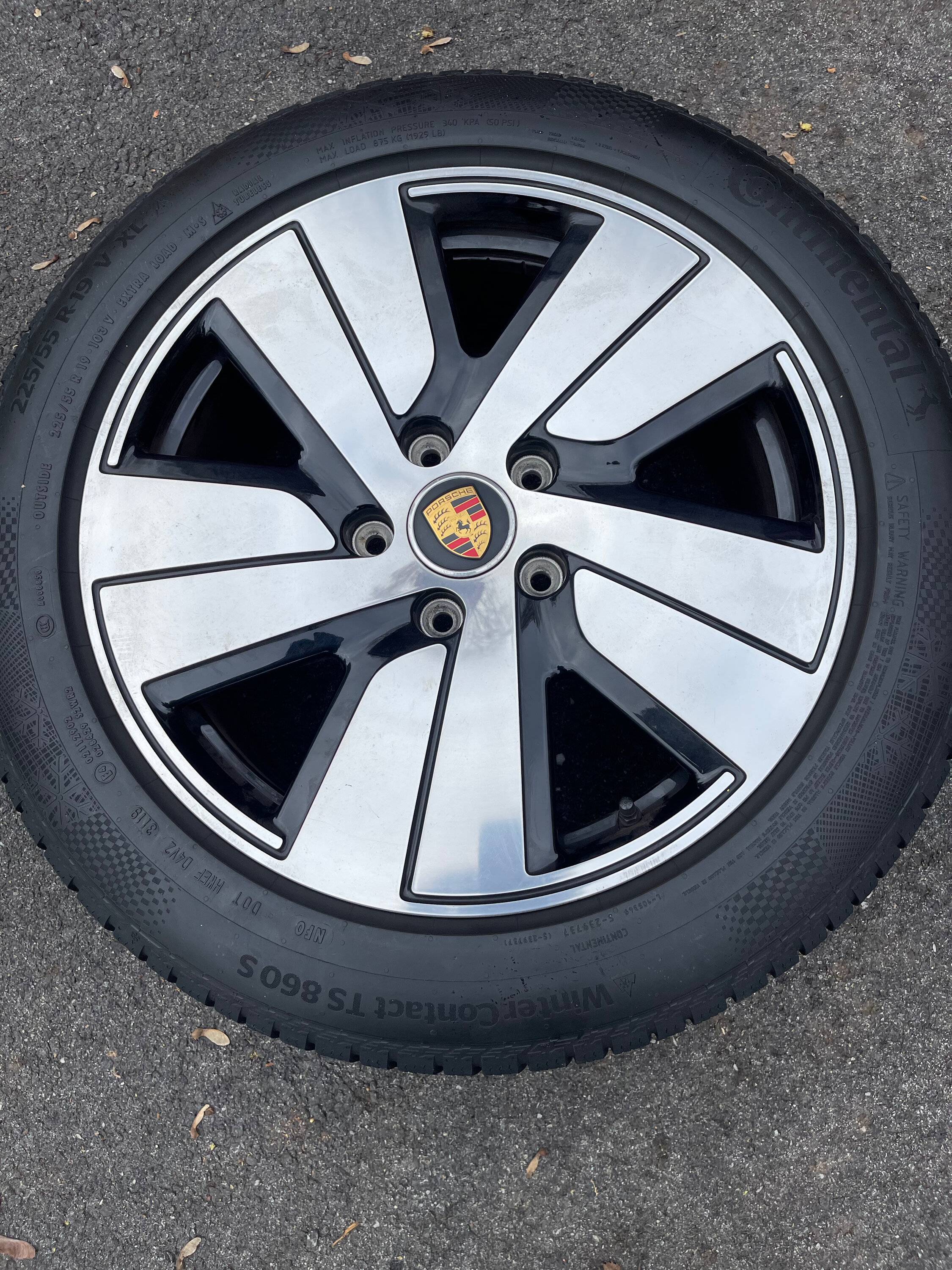Porsche Taycan SOLD $1500 OBO 4 NEW Genuine OEM 19" Porsche Taycan Wheels & Tires 225/55R19 & 275/45/19 (9J1) Library - 1 of 21