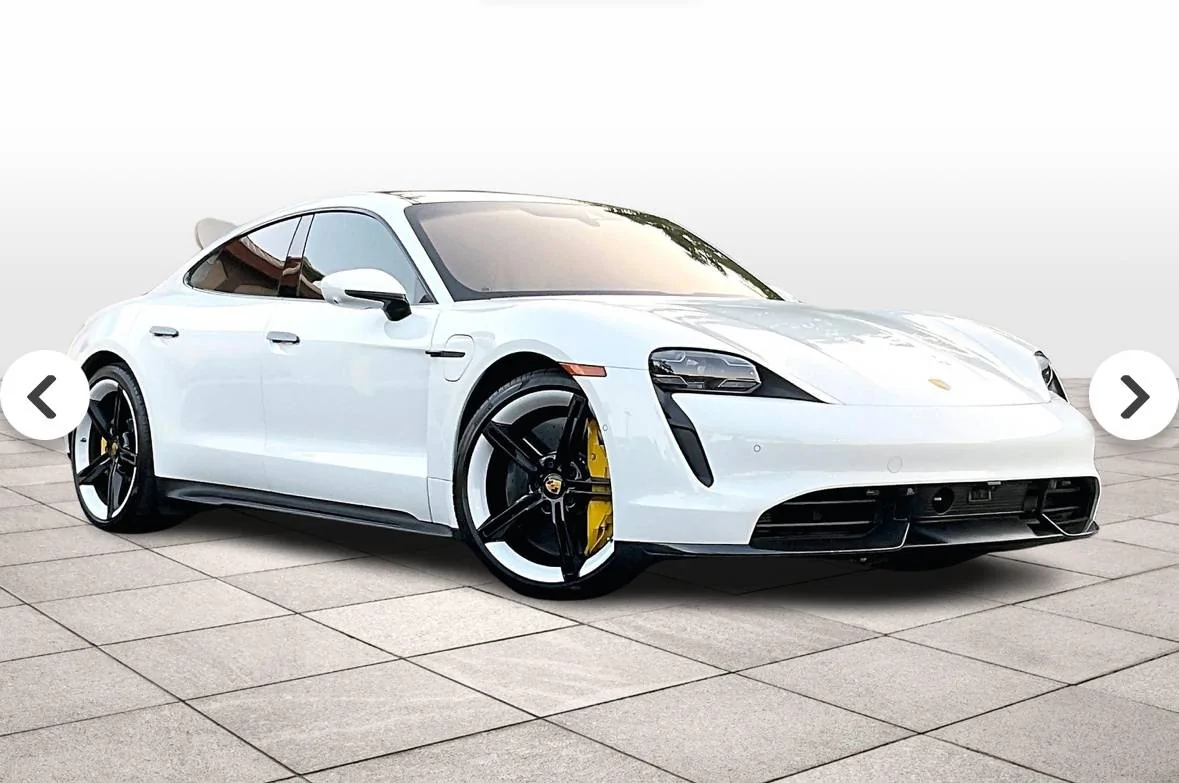 Porsche Taycan PSCB Brake Calipers Painted Black or Yellow on Mission E Wheels IMG_0851