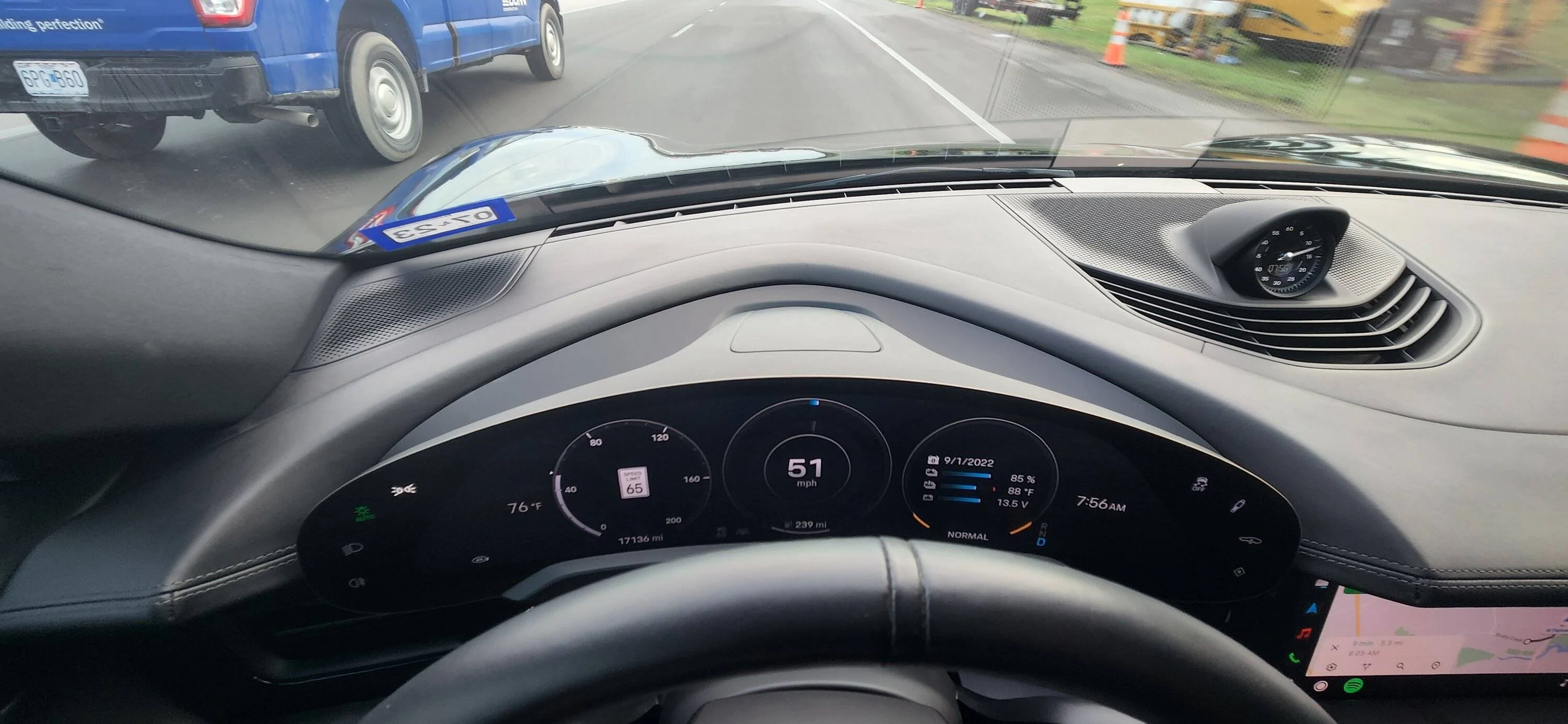 Porsche Taycan How much KWh performance battery plus charges at 80%? 20220901_075609