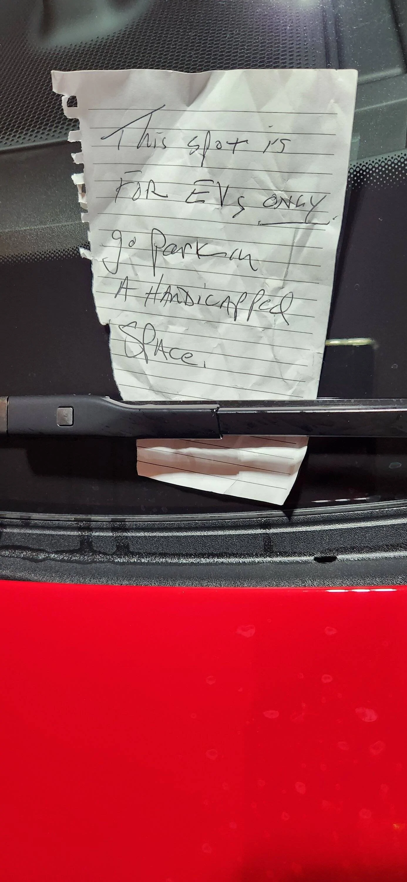 Porsche Taycan Got a "ticket" for parking in a EV spot 20231024_182500