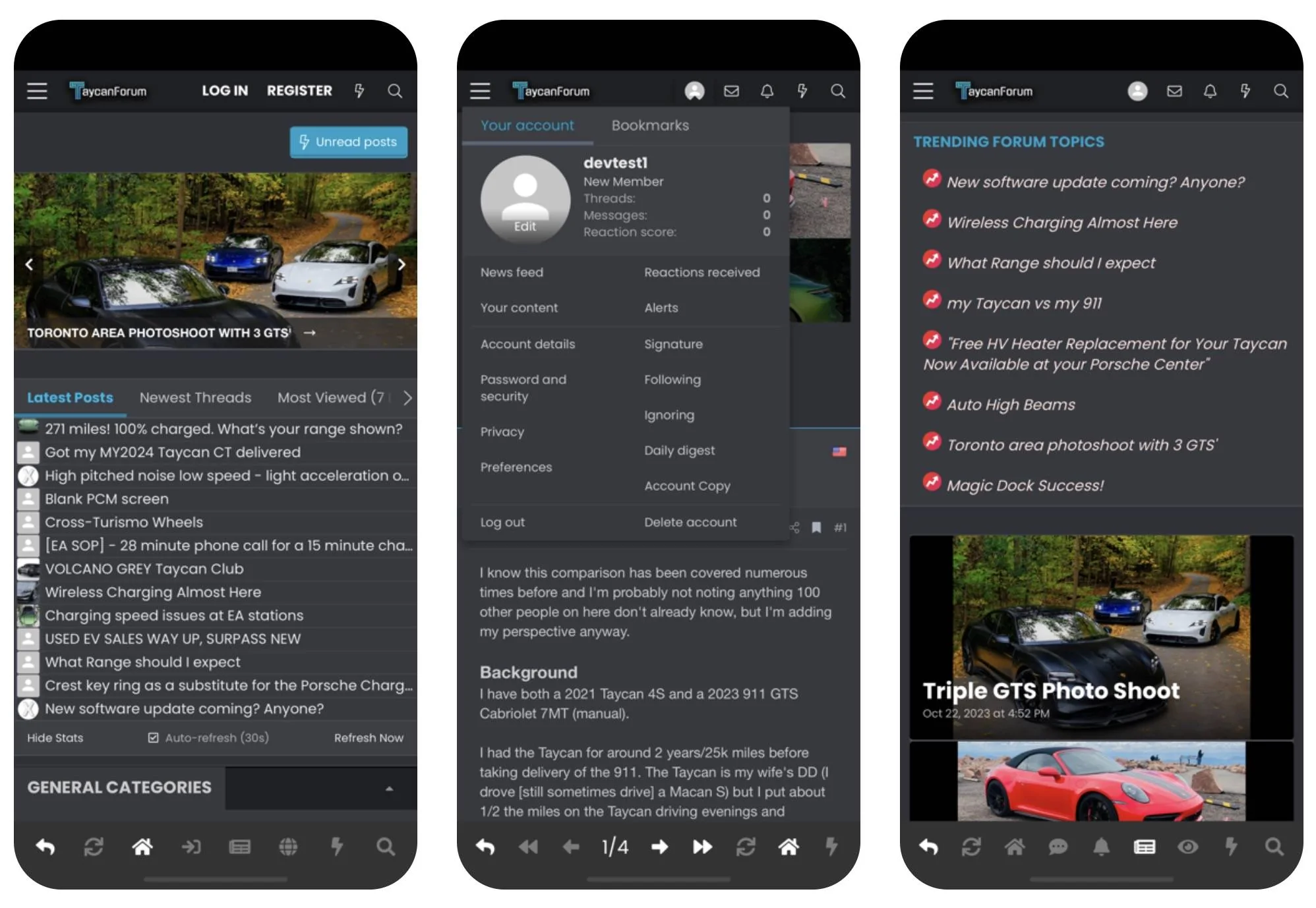 Porsche Taycan 📲 Introducing the Taycan Forum App! Screenshot 2023-11-07 at 12.24.45 PM