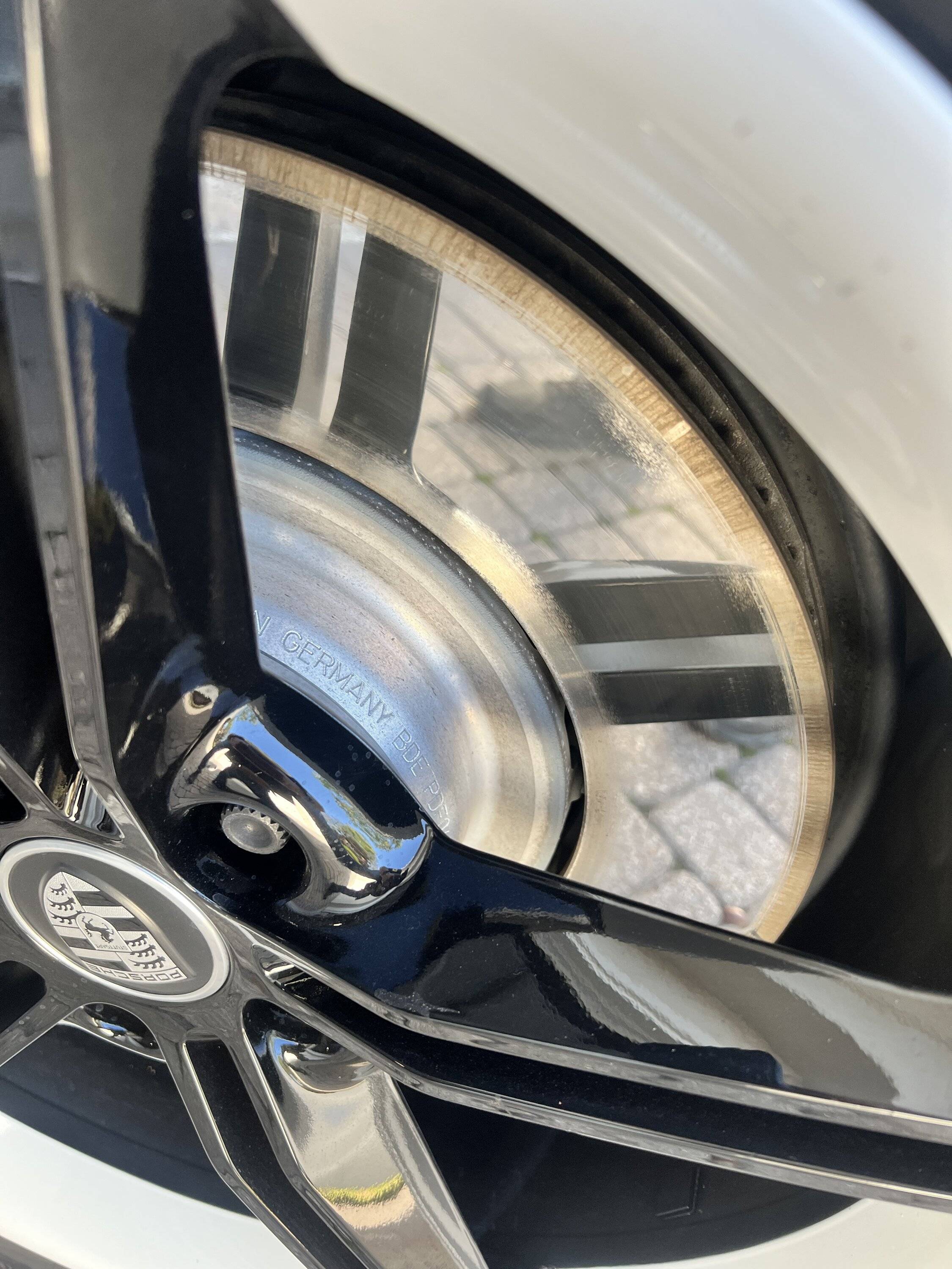 Porsche Taycan Cleaning Taycan Brake Discs IMG_5720