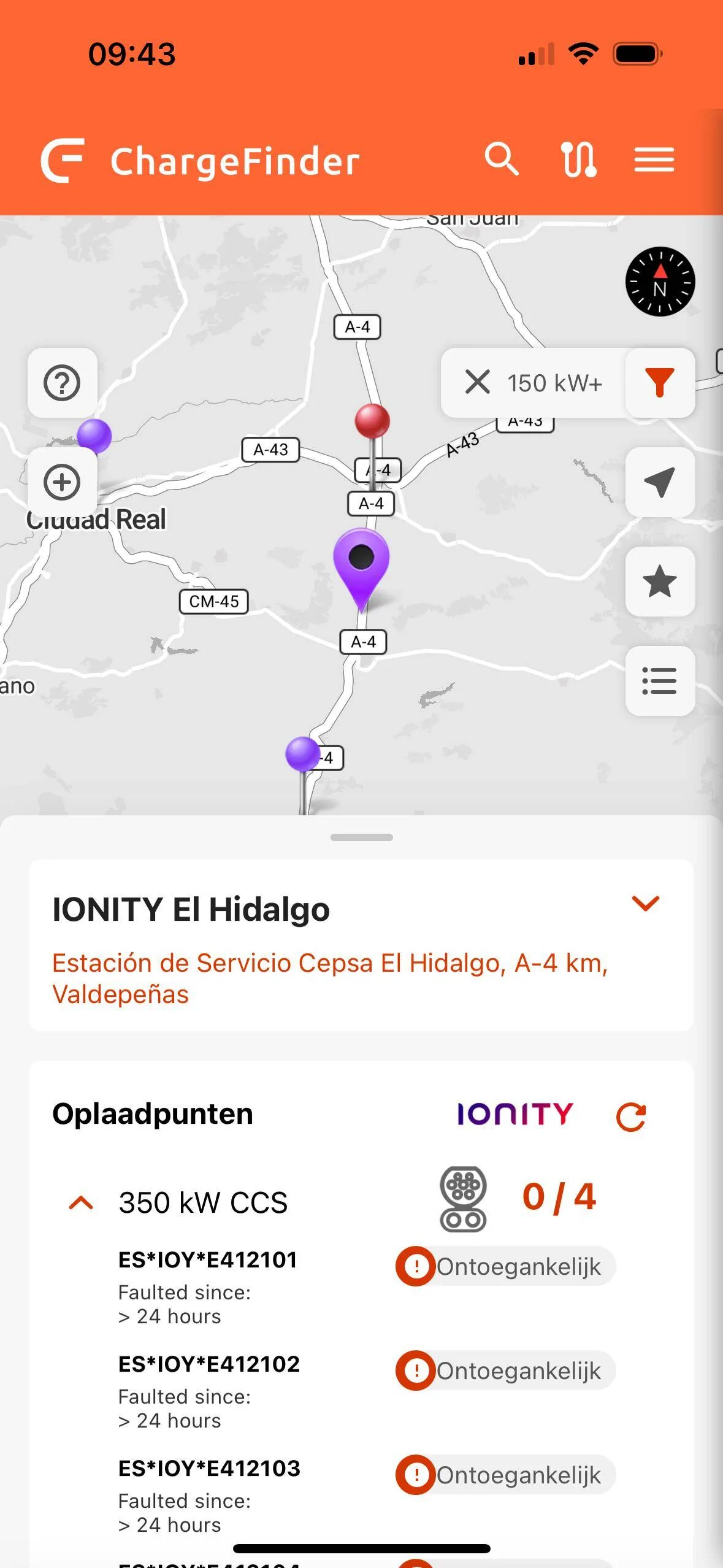 Porsche Taycan IONITY chargers between Malaga and Madrid doesn’t work! IMG_0210