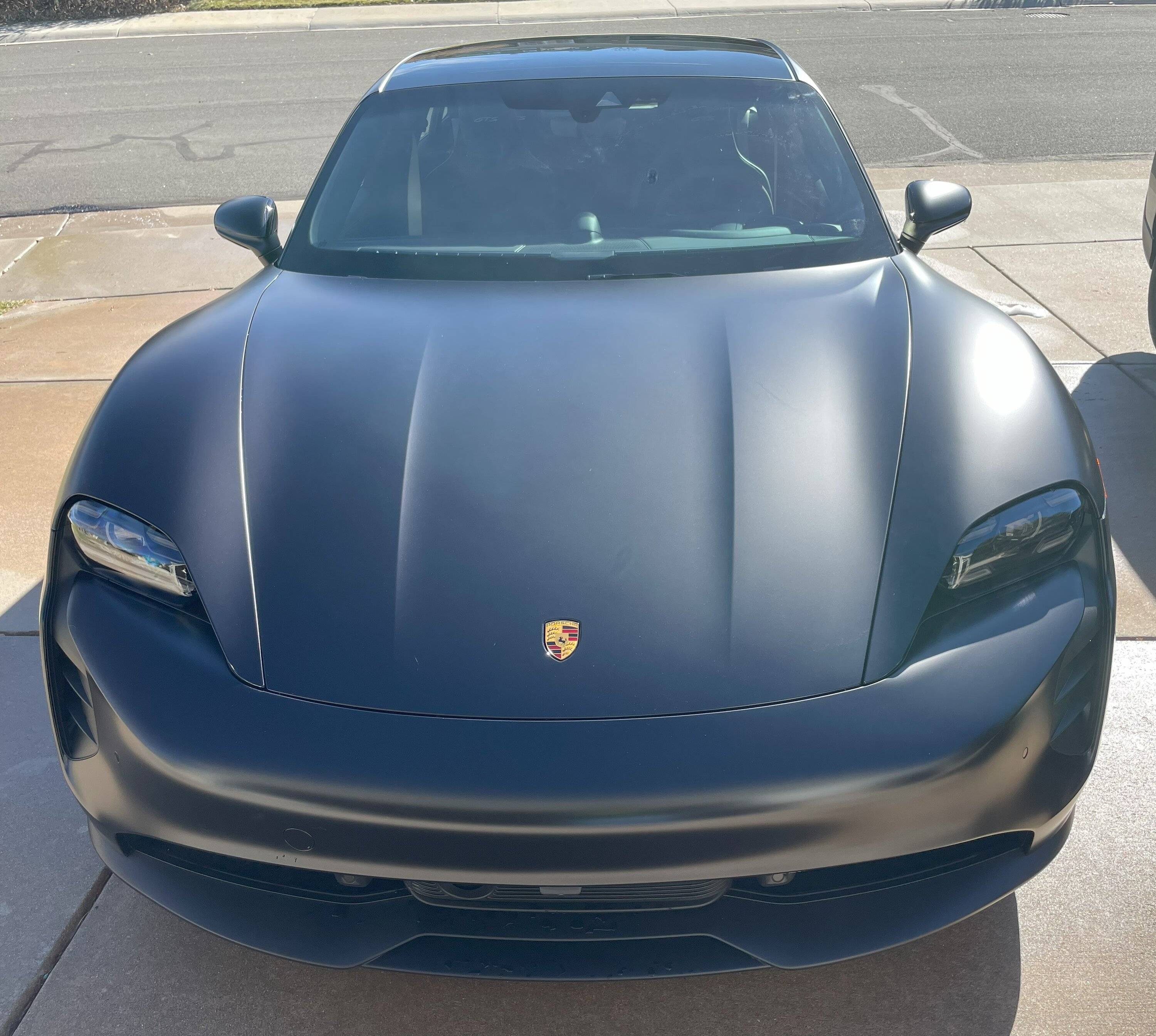 Porsche Taycan 2023 Taycan GTS ST with Stealth XPEL wrap Taycan_GTS_Front