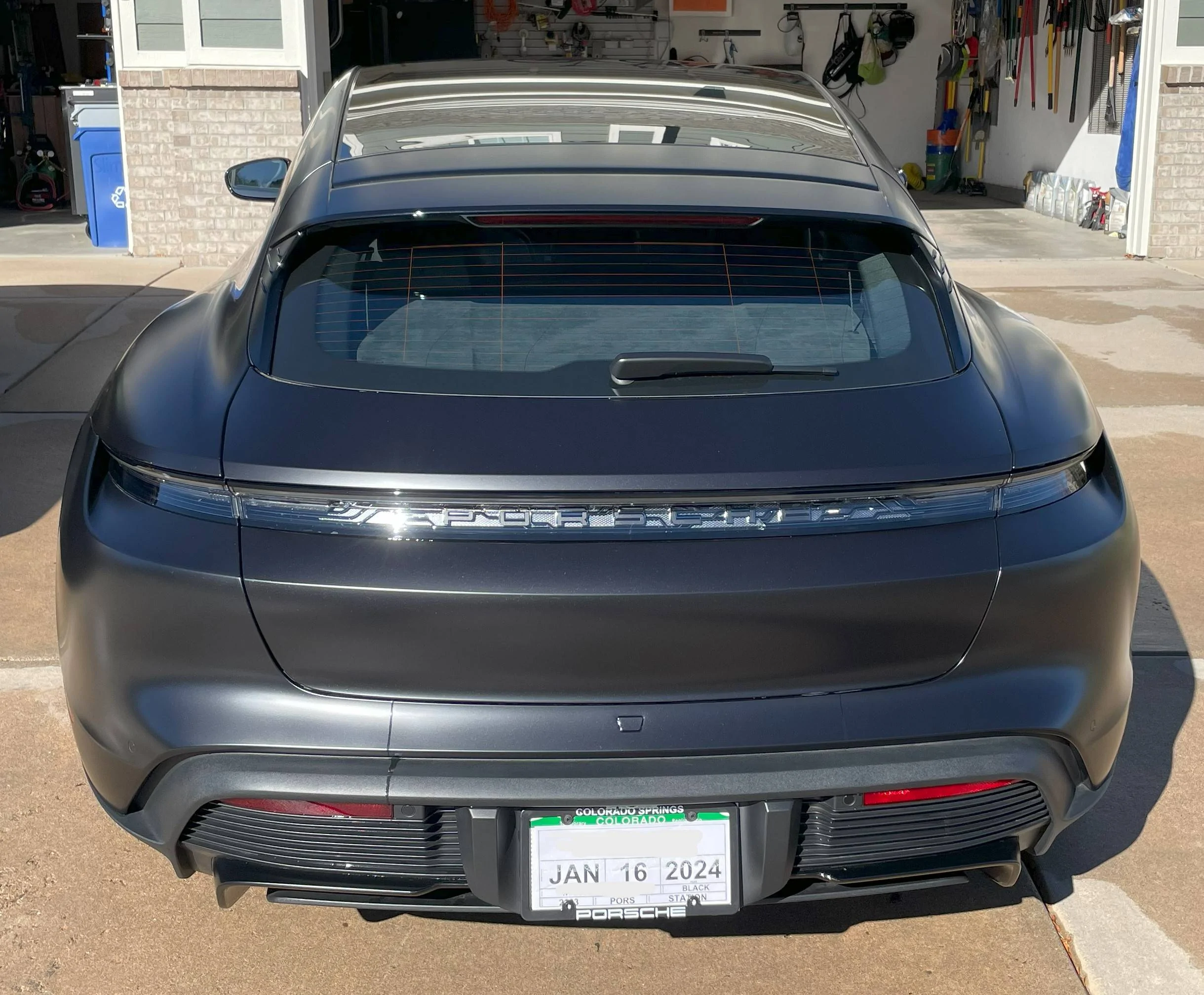 Porsche Taycan 2023 Taycan GTS ST with Stealth XPEL wrap Taycan_GTS_Rear