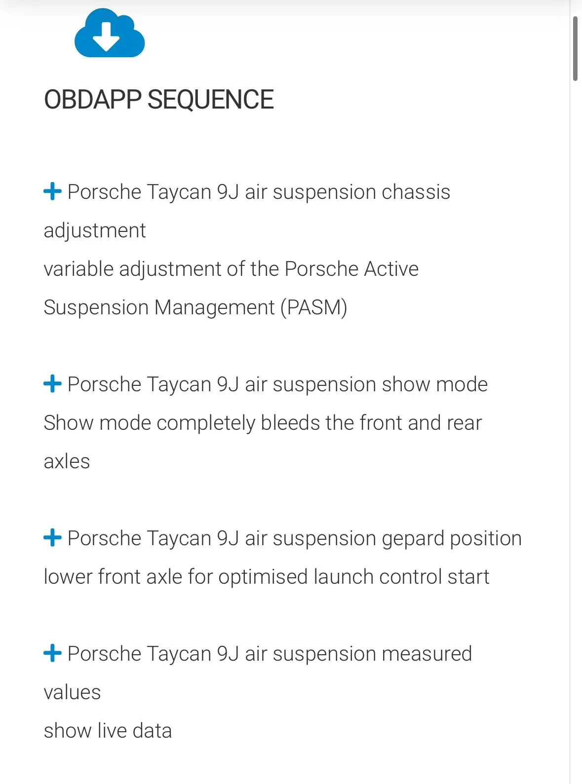 Porsche Taycan Lowering the Taycan CT via OBD-App IMG_0488