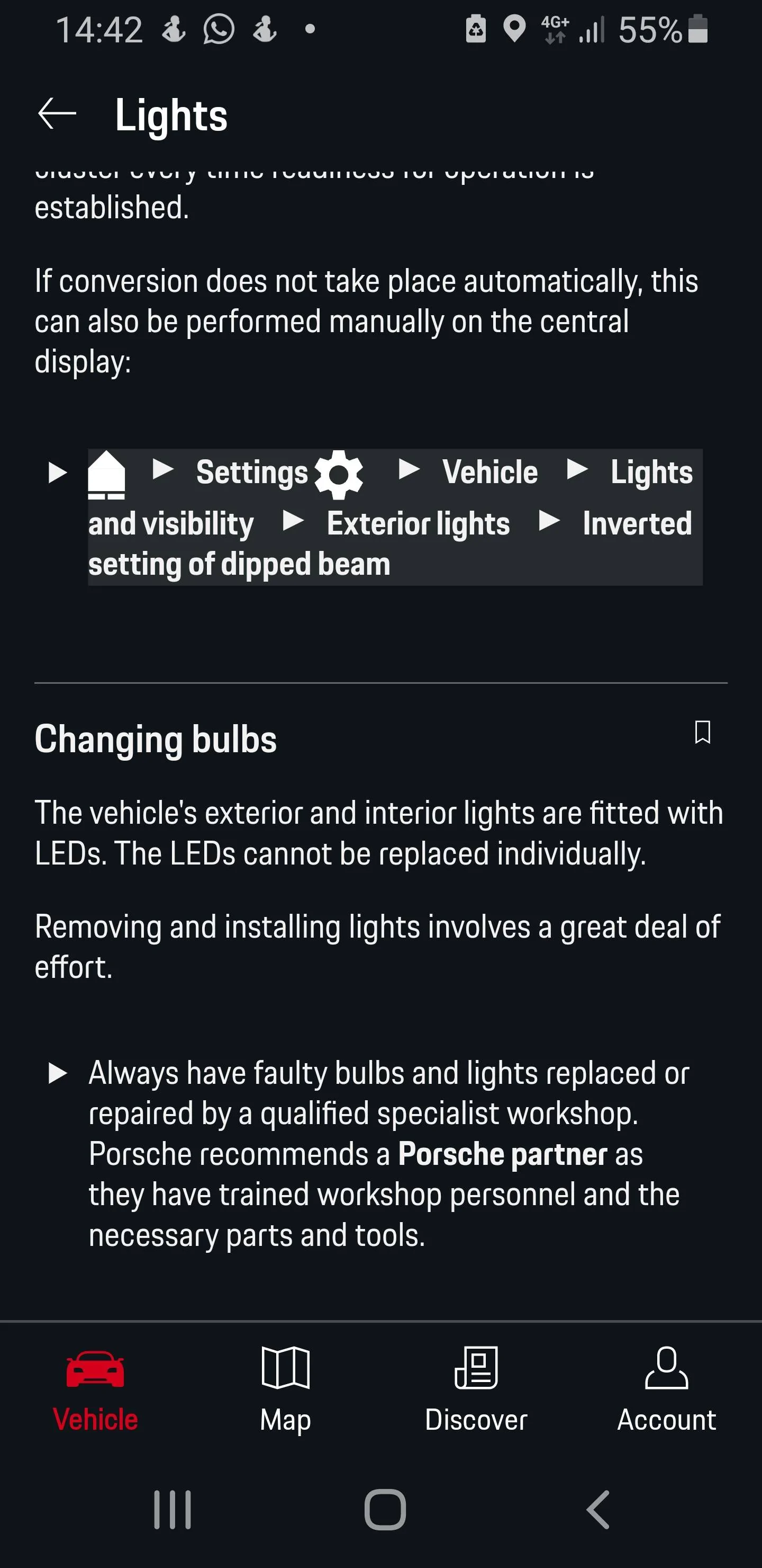 Porsche Taycan Matrix LED Light Issue Screenshot_20231201-144234_My Porsch