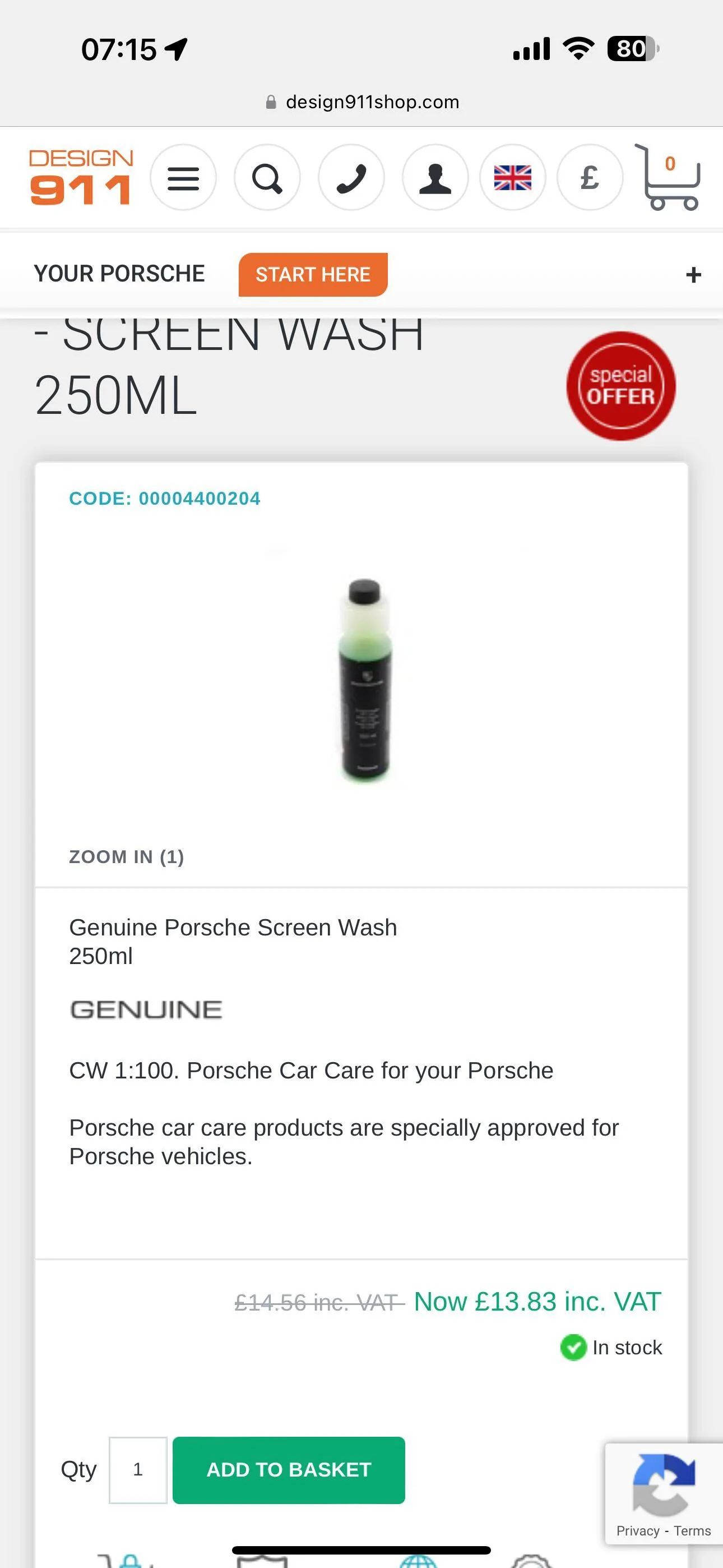 Porsche Taycan Washer fluid suitability IMG_6033