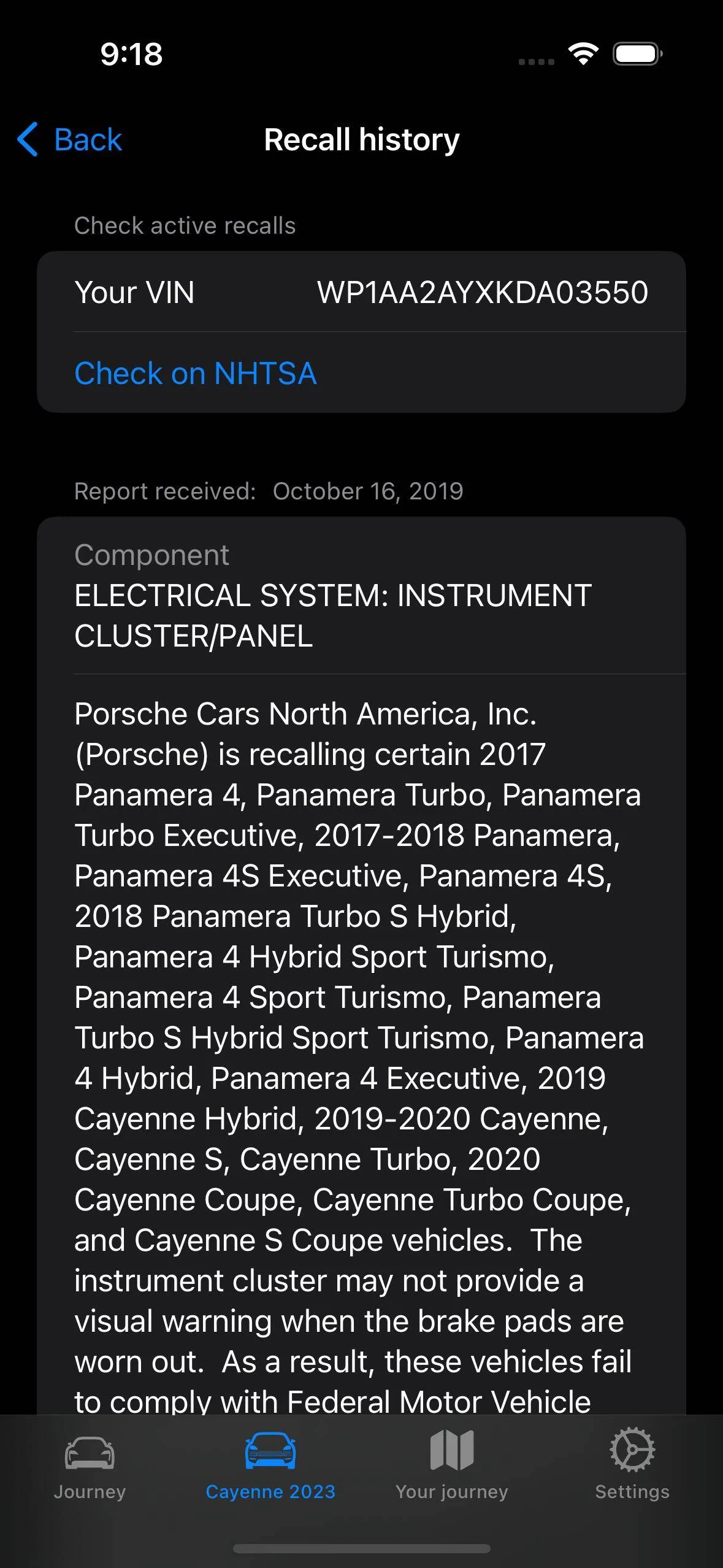 Porsche Taycan Interested in an unofficial Apple Watch app? Simulator Screenshot - iPhone 15 - 2023-12-02 at 09.18.05