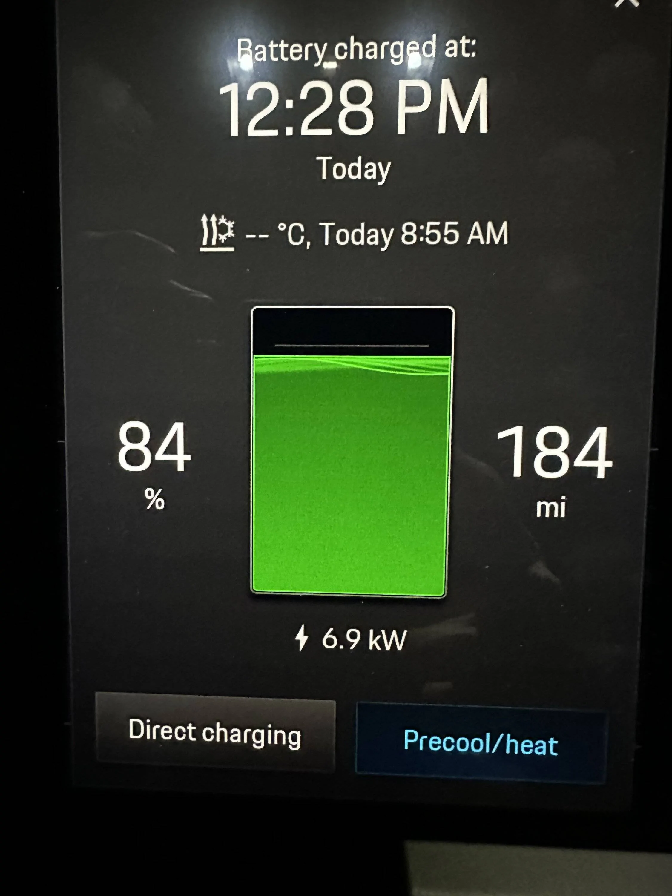 Porsche Taycan Car charging on a heating (only) timer IMG_2881