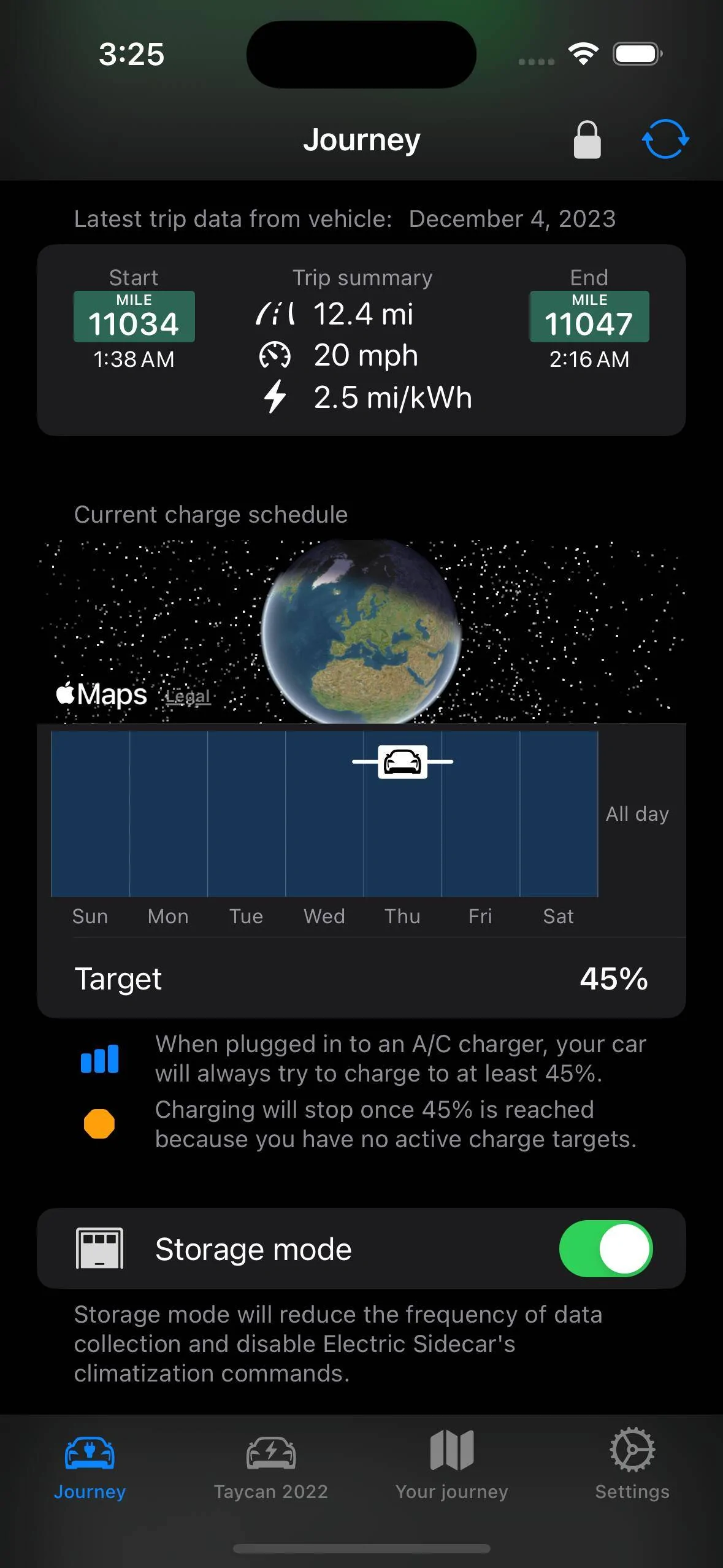 Porsche Taycan Interested in an unofficial Apple Watch app? Simulator Screenshot - iPhone 15 - 2023-12-07 at 15.25.53