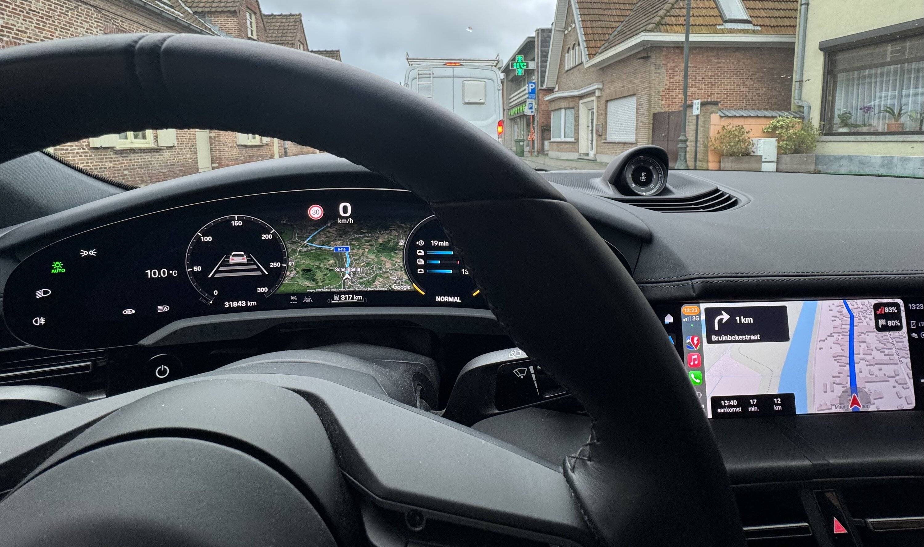 Porsche Taycan Navigating with ABRP and PCM simultaneously IMG_0312