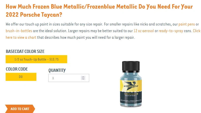 Porsche Taycan Touch up paint recommendations? 1702949990090