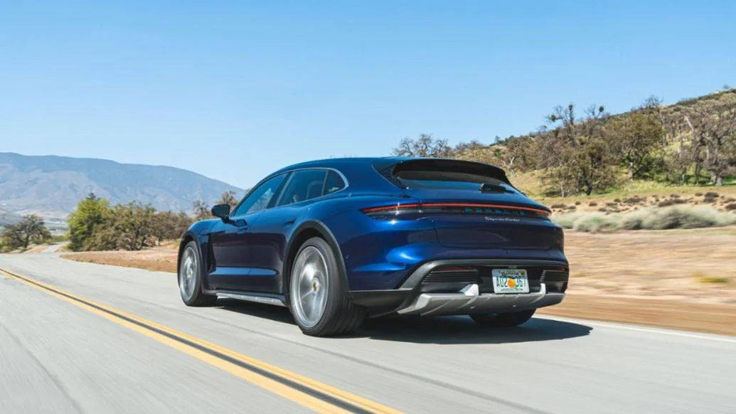 Porsche Taycan VW Group (Porsche, Audi, Scout) Commits to NACS ntian_Blue_Taycan_Turbo_Cross_Turismo_016_MA902219