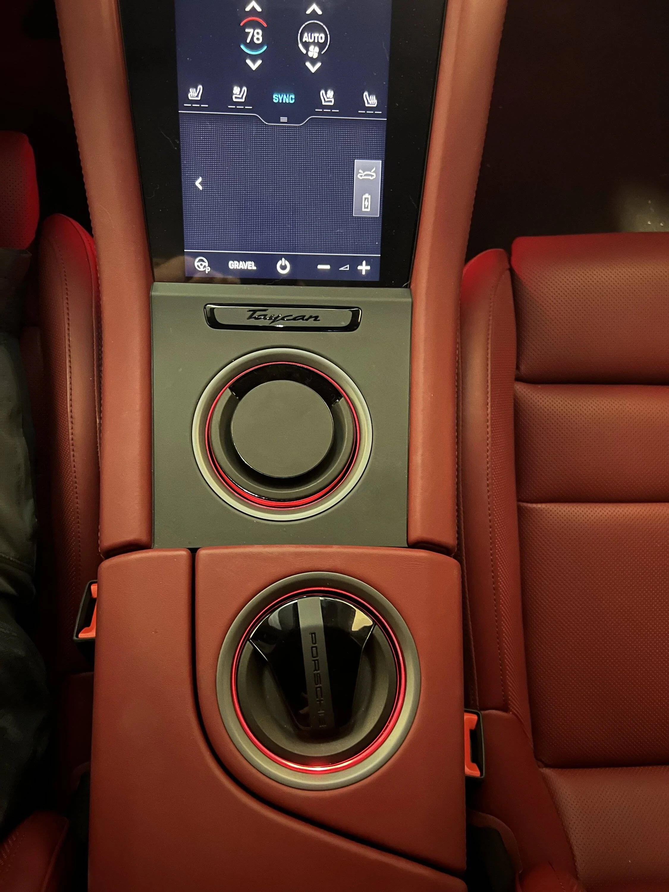 Porsche Taycan Cup holders IMG_6991
