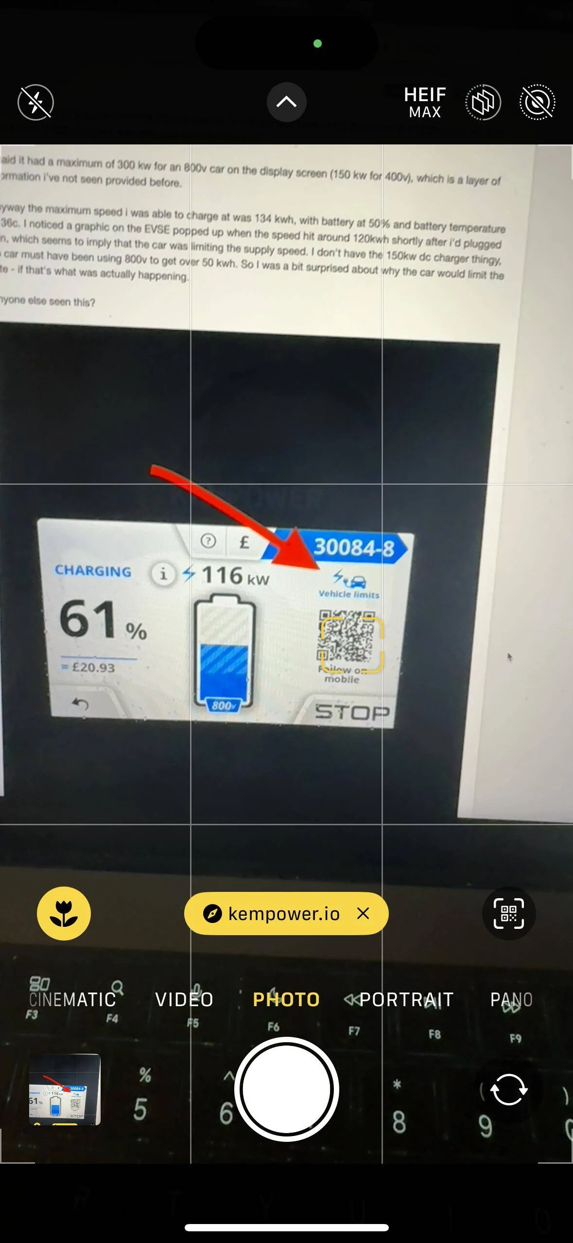 Porsche Taycan Vehicle limiting charging speed IMG_3098