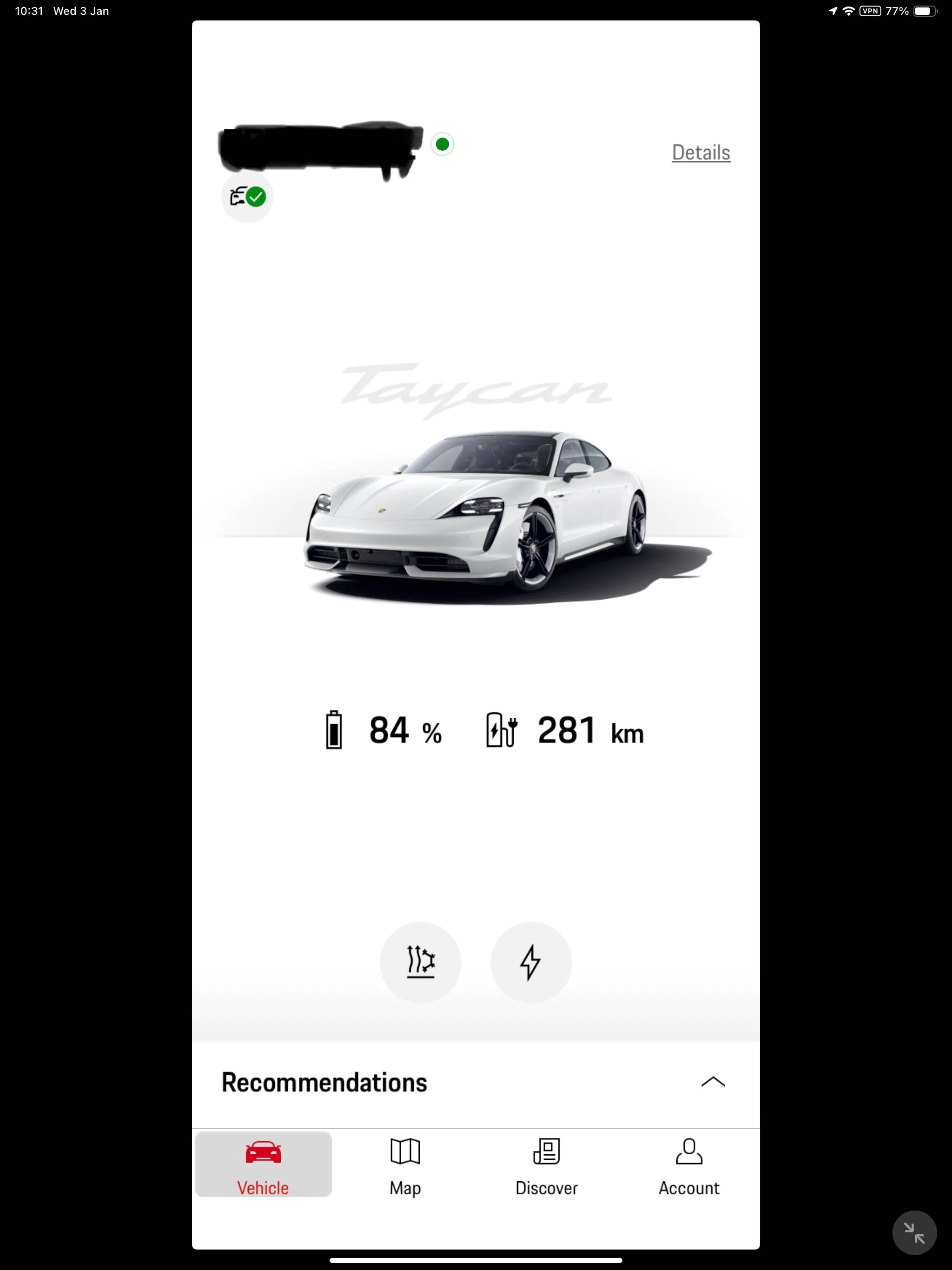 Porsche Taycan Useless planner in MyPorsche app IMG_1870