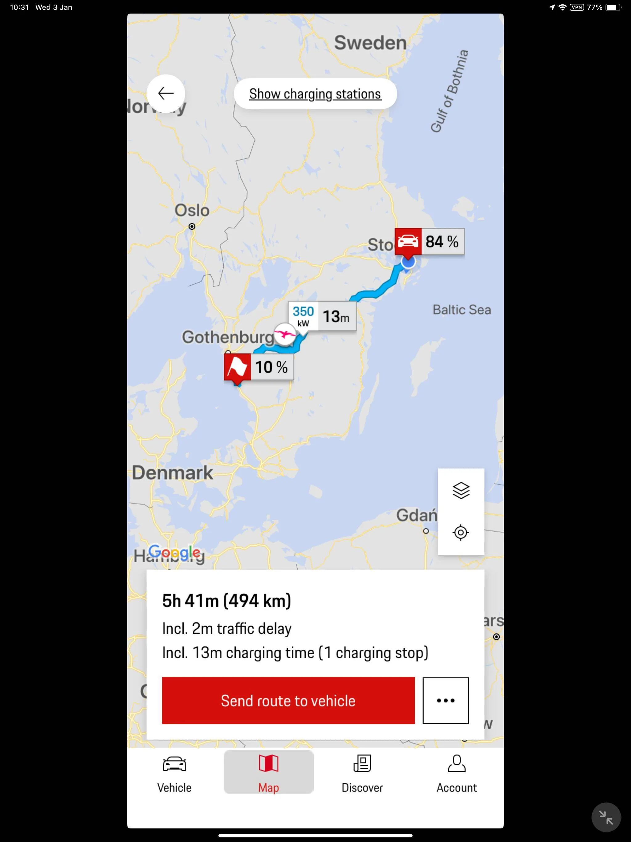 Porsche Taycan Useless planner in MyPorsche app IMG_1871