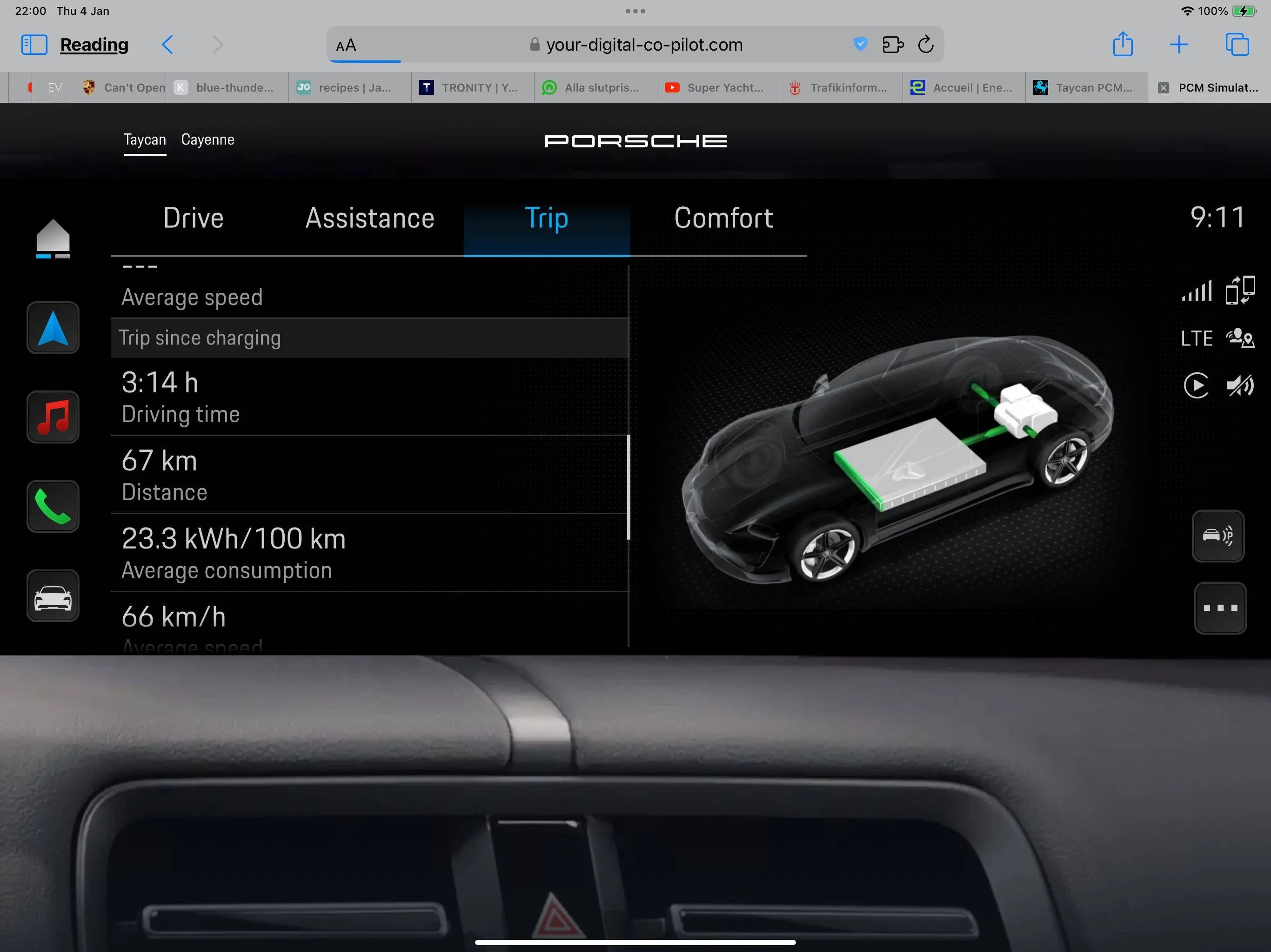 Porsche Taycan Battery capacity and range estimates IMG_1879