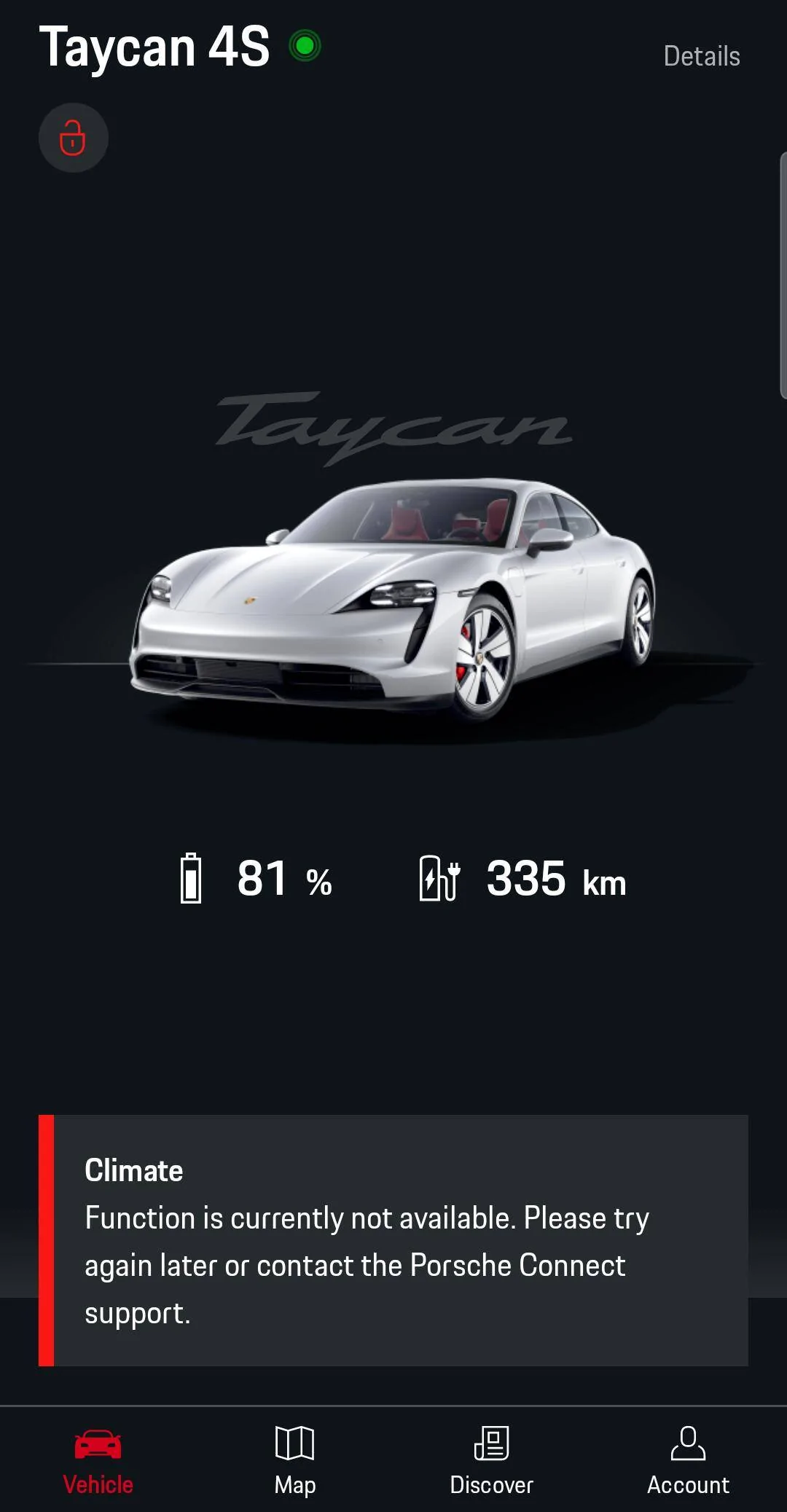 Porsche Taycan Preheat issue with App? Screenshot_20240105-122304_cropped