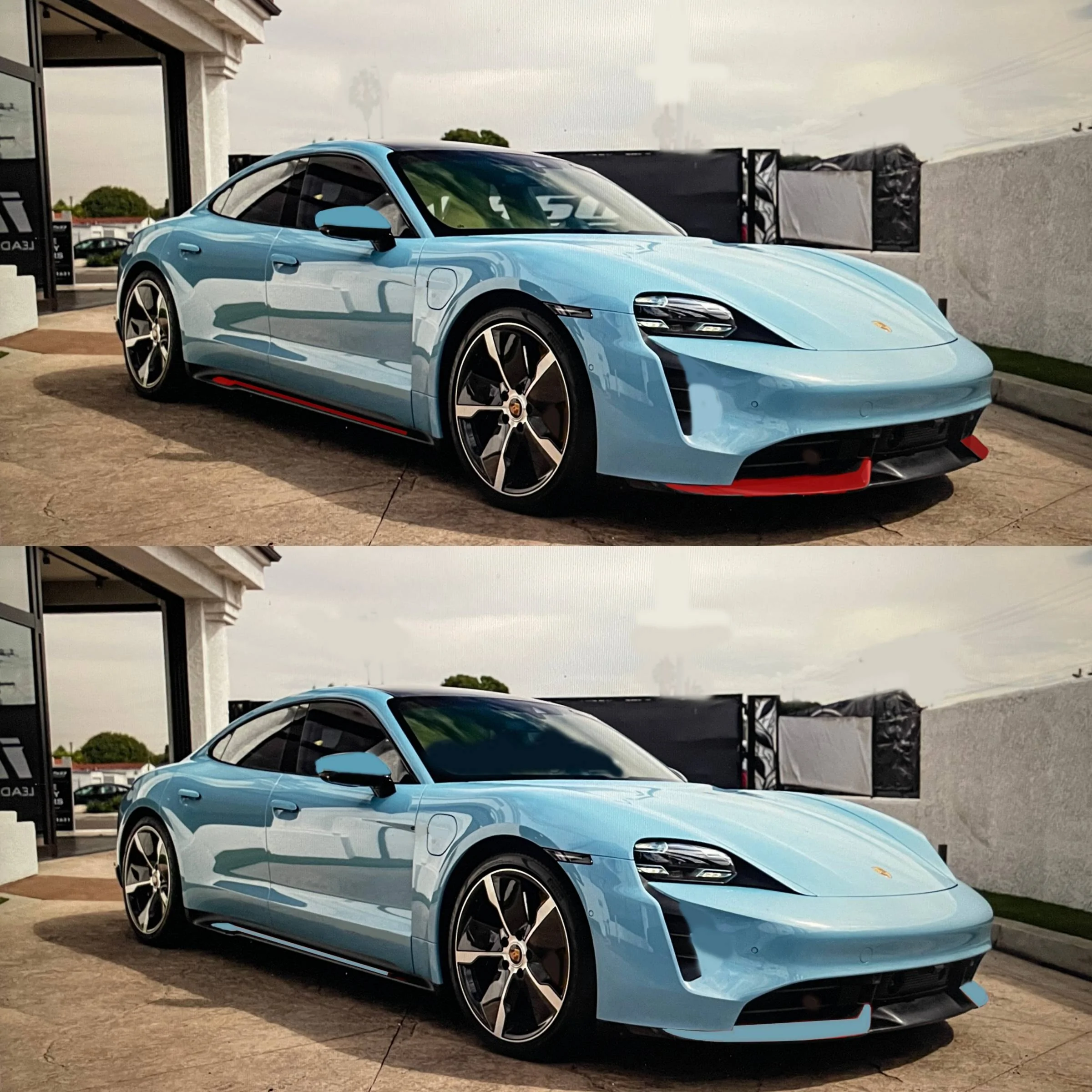Porsche Taycan FROZEN BLUE Taycan Club taycan_red_blue_com