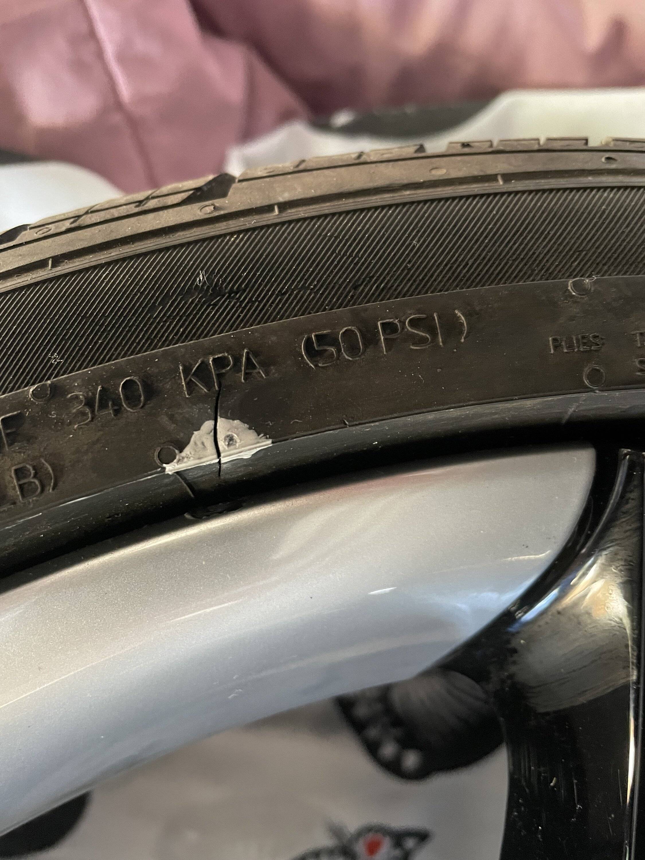 Porsche Taycan Pothole 1, Taycan 0.. tire sidewall