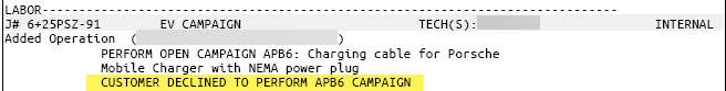 Porsche Taycan Recall: Power Outlet May Cause Charging Cable to Overheat (20-24) APB6 - December 13, 2023 1705715717066