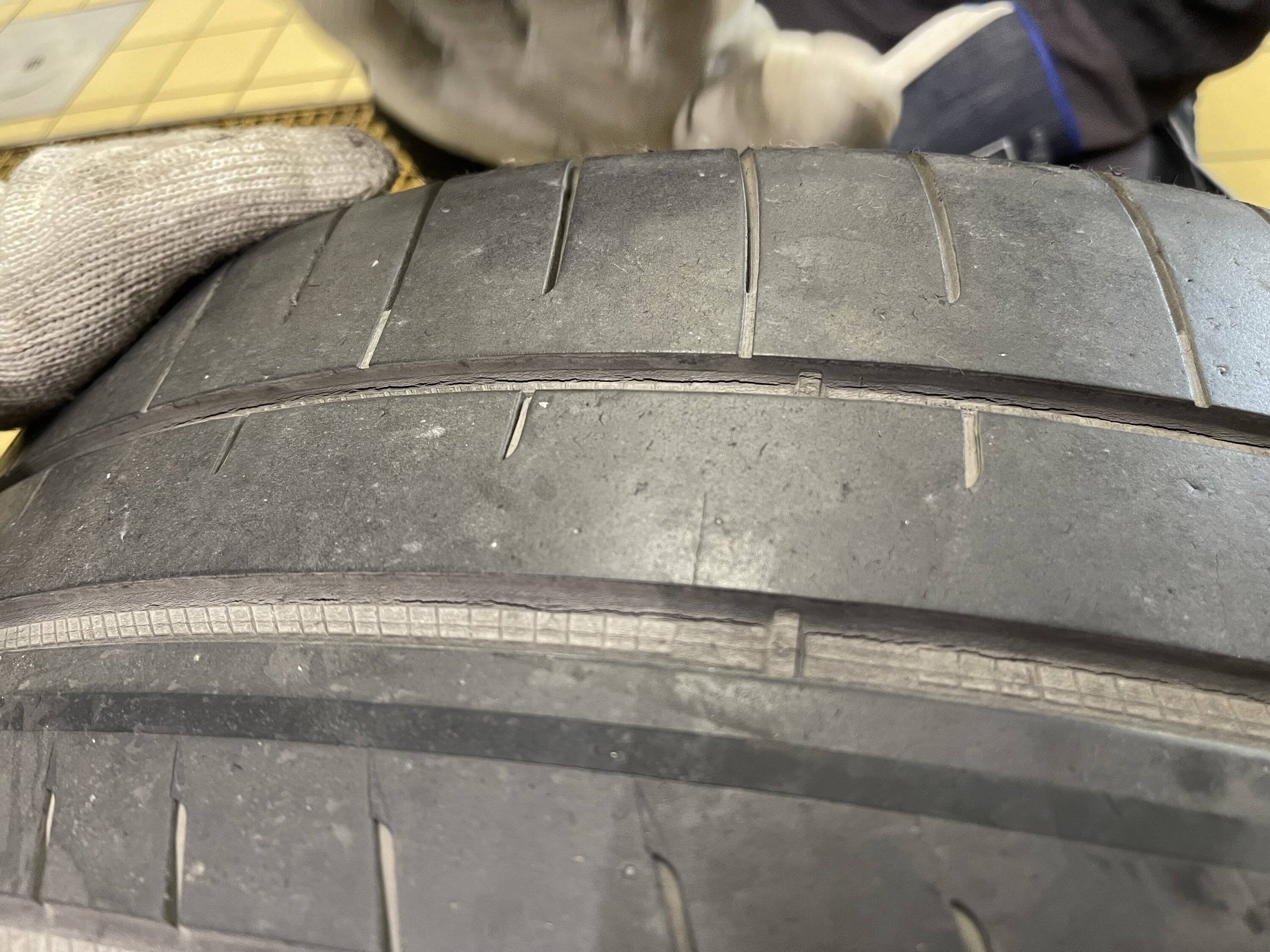 Porsche Taycan Factory Goodyear F1 tires — Signs of aging, wear and tear.  3-years 12k miles, Suggestions IMG_4715