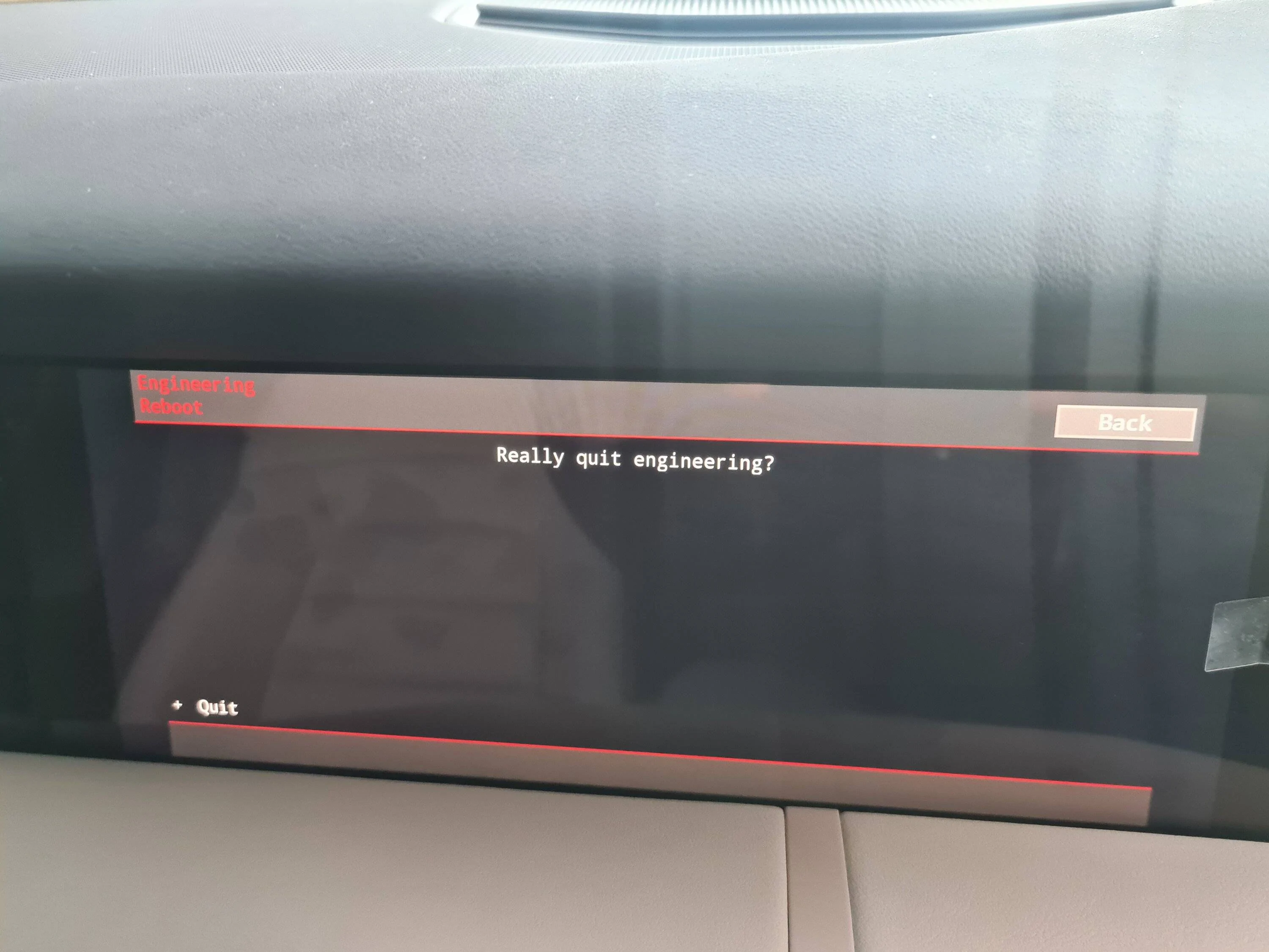 Porsche Taycan PCM stuck on engineering mode 20240124_163429