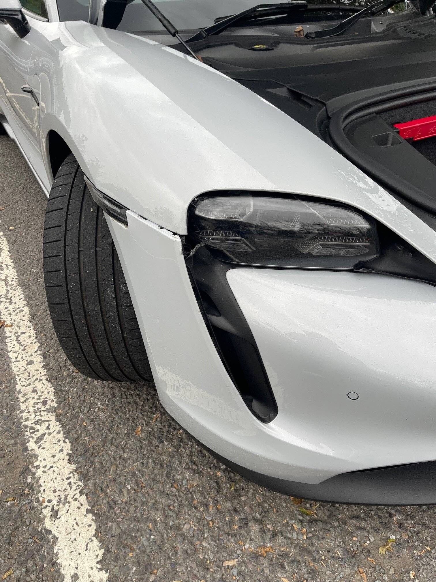 Porsche Taycan Taycan headlights stolen in worst possible way 🤢 3
