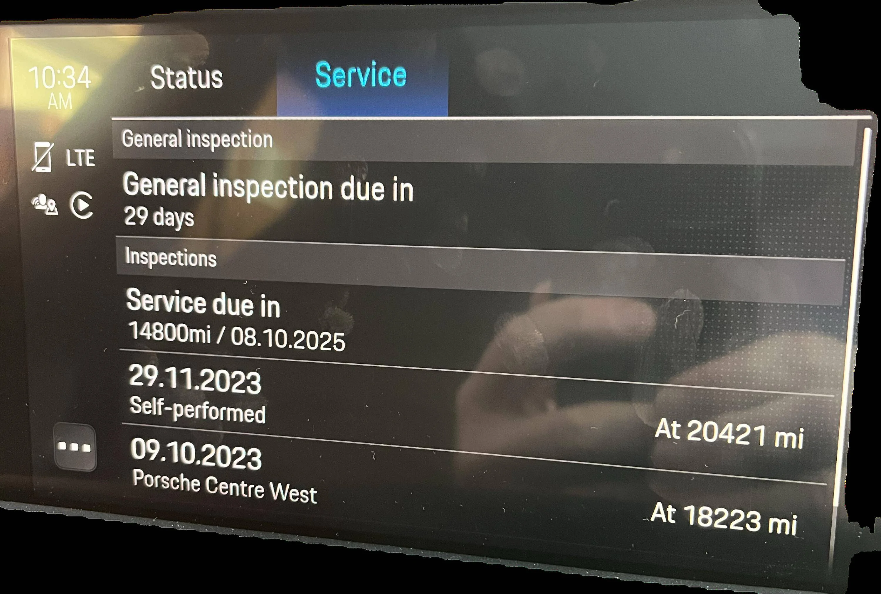 Porsche Taycan General inspection due 1706800285141