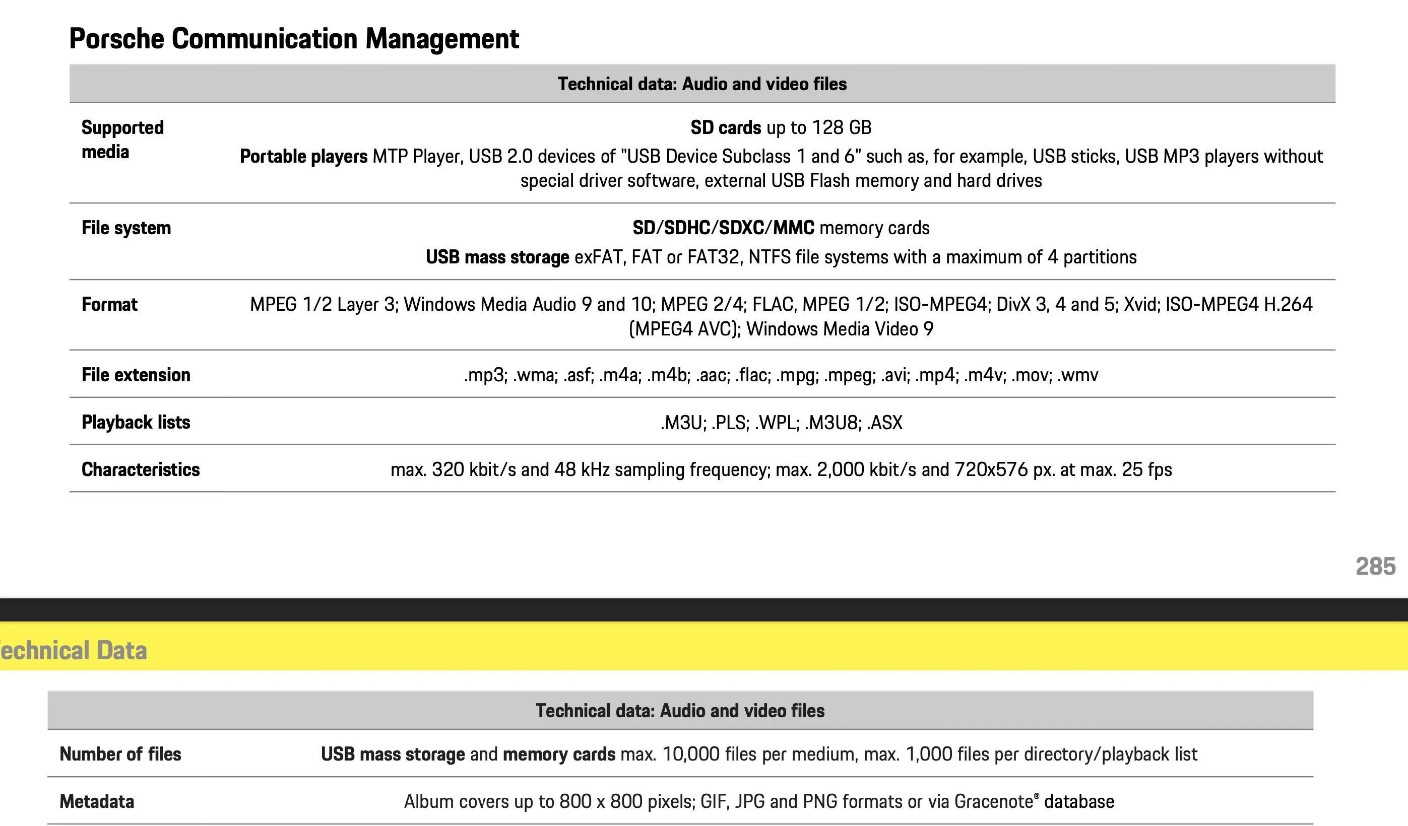 Porsche Taycan Can Taycan PCM play DSD music files? Screenshot 2024-02-04 at 11.19.55