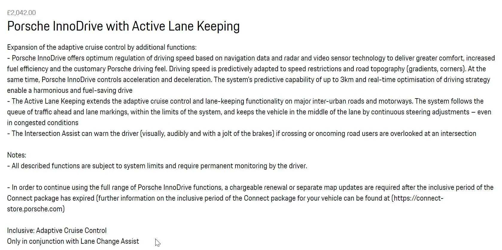 Porsche Taycan Intersection Assist not on 2025 Taycan configurator? 1707405446195