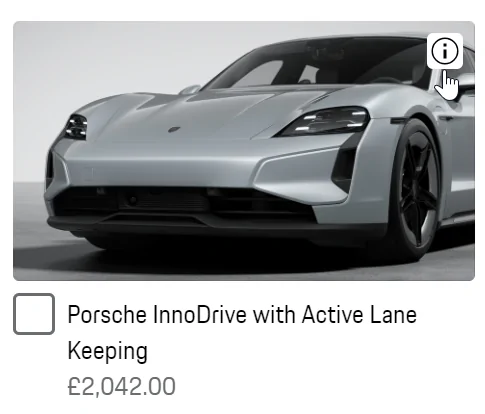 Porsche Taycan Intersection Assist not on 2025 Taycan configurator? 1707405506295
