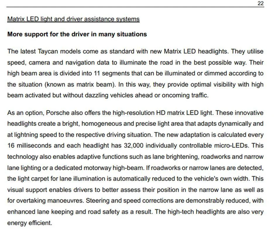 Porsche Taycan Please shed some light on 2025 Taycan headlight options 1707497896037