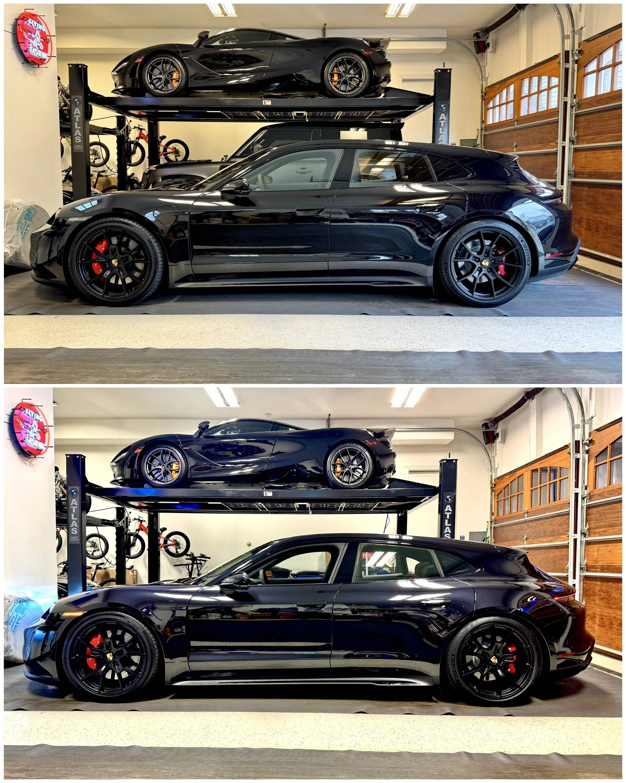 Porsche Taycan Lowering links installed on 2023 Taycan GTS Sport Turismo IMG_2515