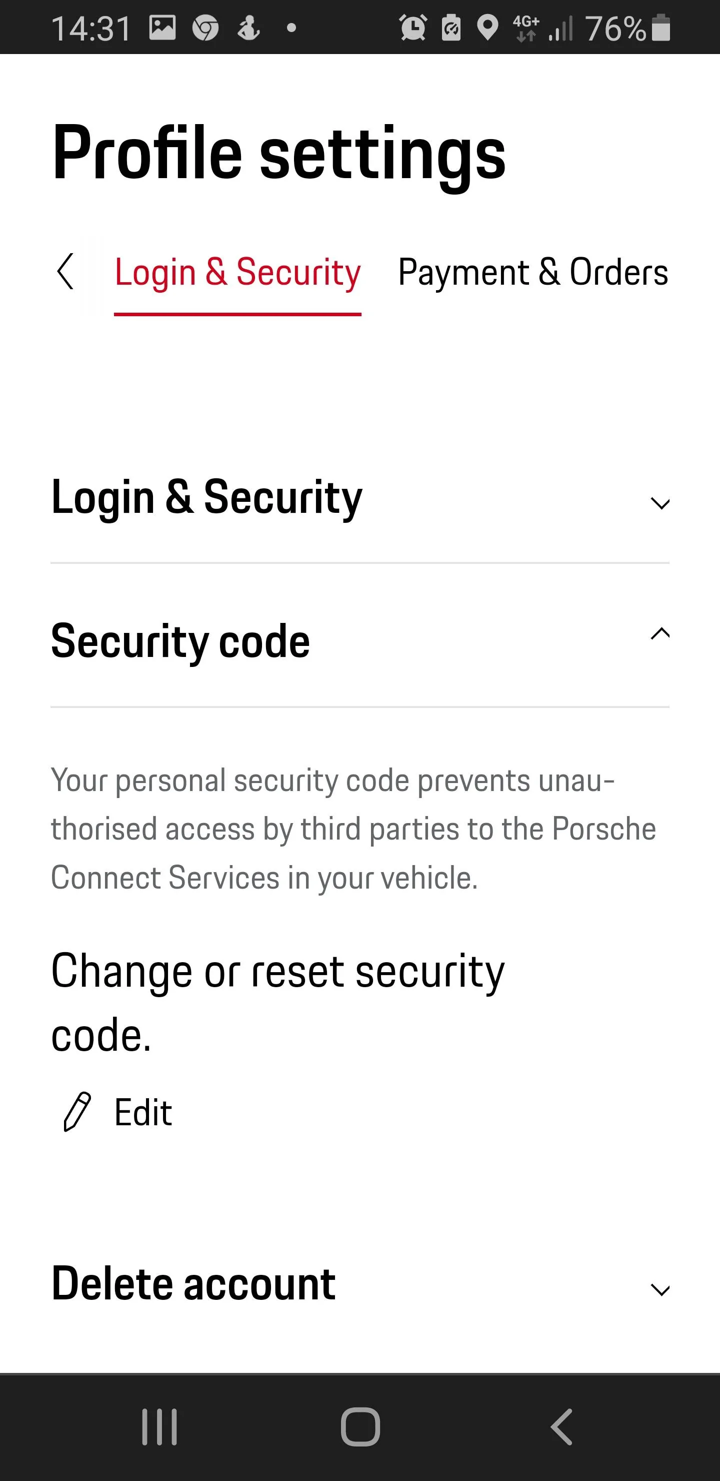 Porsche Taycan My recently purchased CPO Taycan won't login to my Porsche account Screenshot_20240211-143135_Chrome Beta