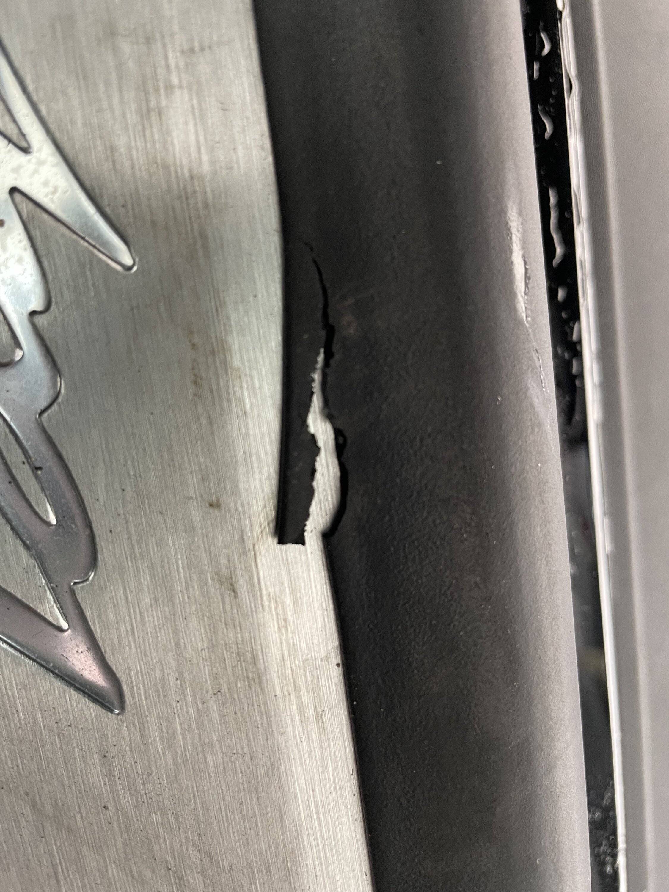 Porsche Taycan Taycan CT4S Driver side rubber sill tear IMG_0055