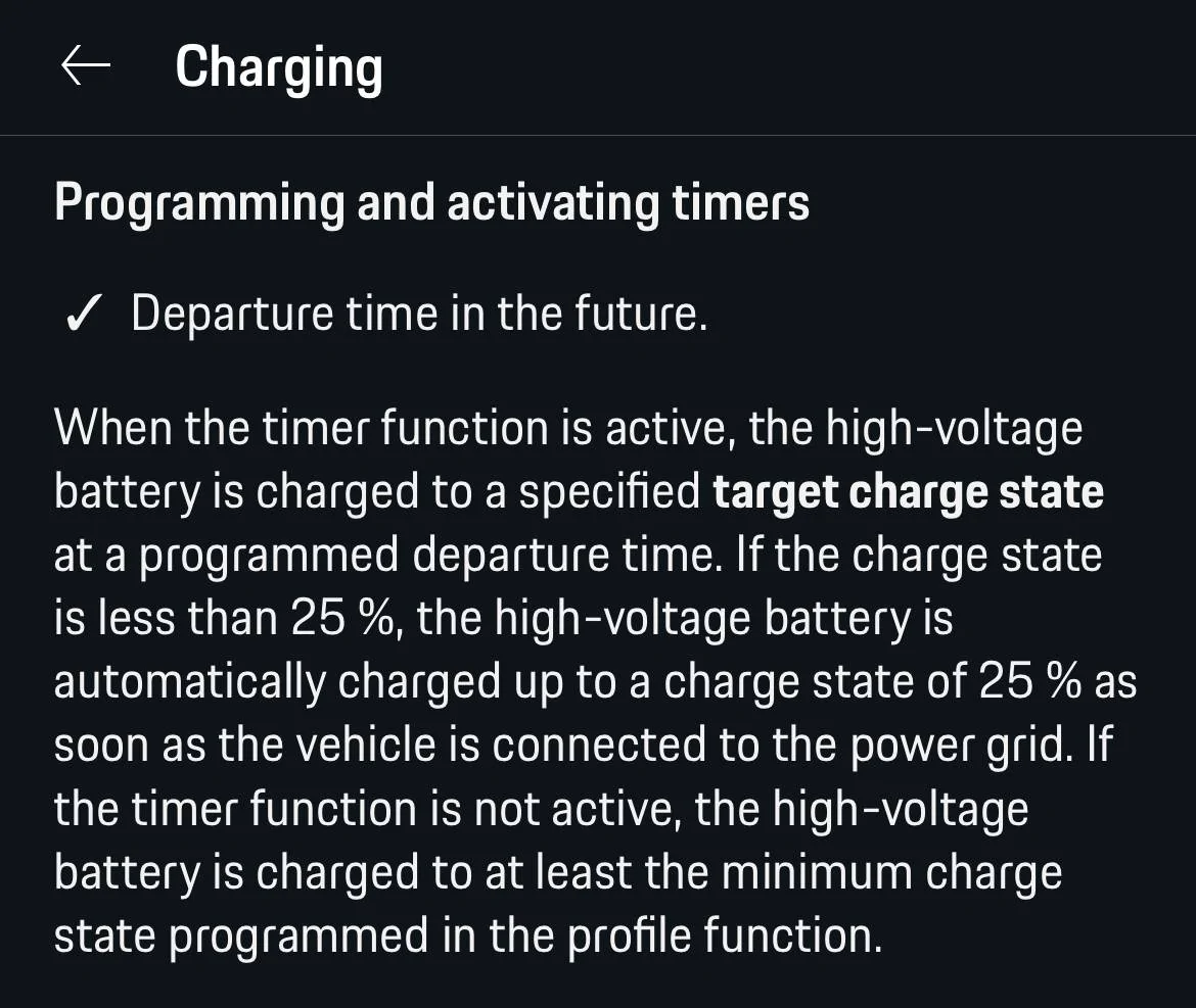 Porsche Taycan Remove the 25% minimum charge IMG_8801