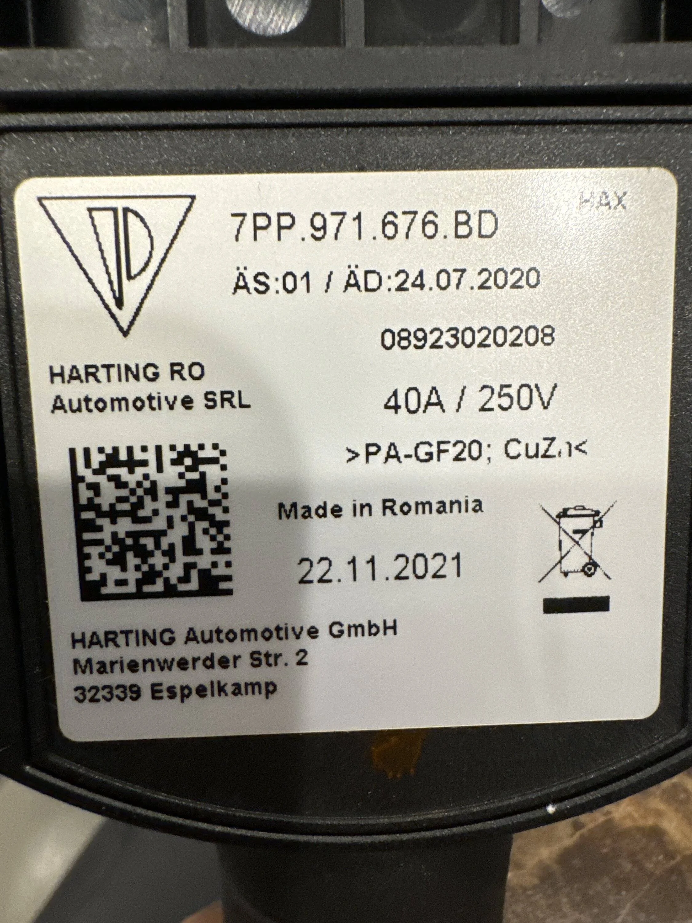 Porsche Taycan New Charger-related recall (for the 240 V cable) (NHTSA ID 23V-841) imag