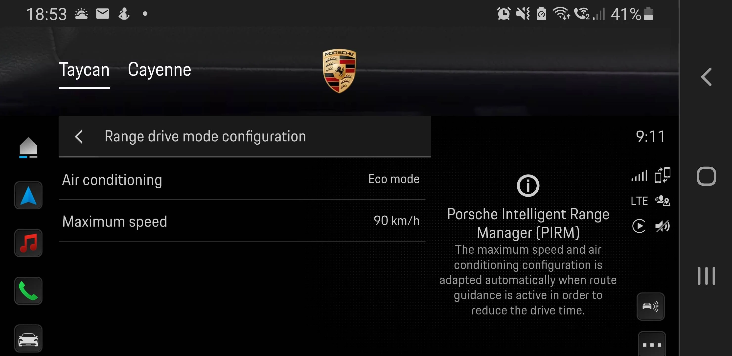 Porsche Taycan Max speed when in range mode Screenshot_20240224-185330_Chrom