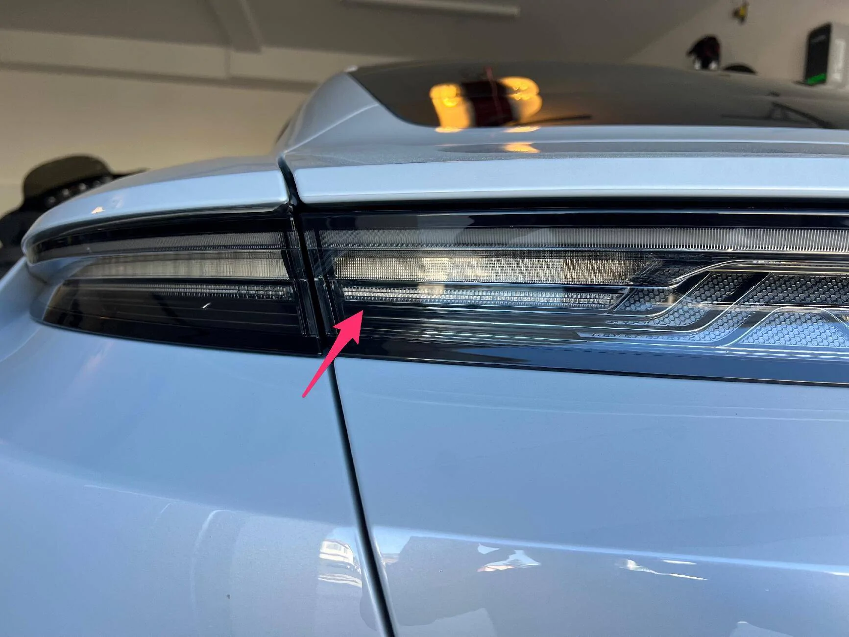 Porsche Taycan Rear lights color in USA IMG_0450