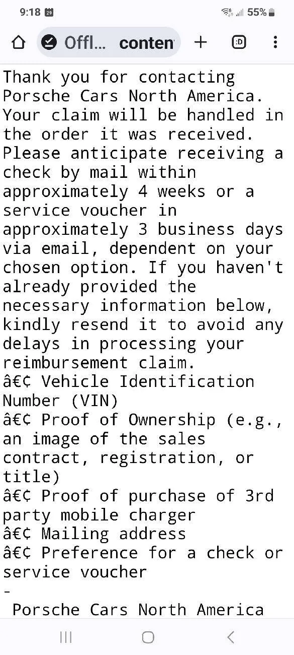 Porsche Taycan New Charger-related recall (for the 240 V cable) (NHTSA ID 23V-841) Screenshot_20240229_091818_Chrom
