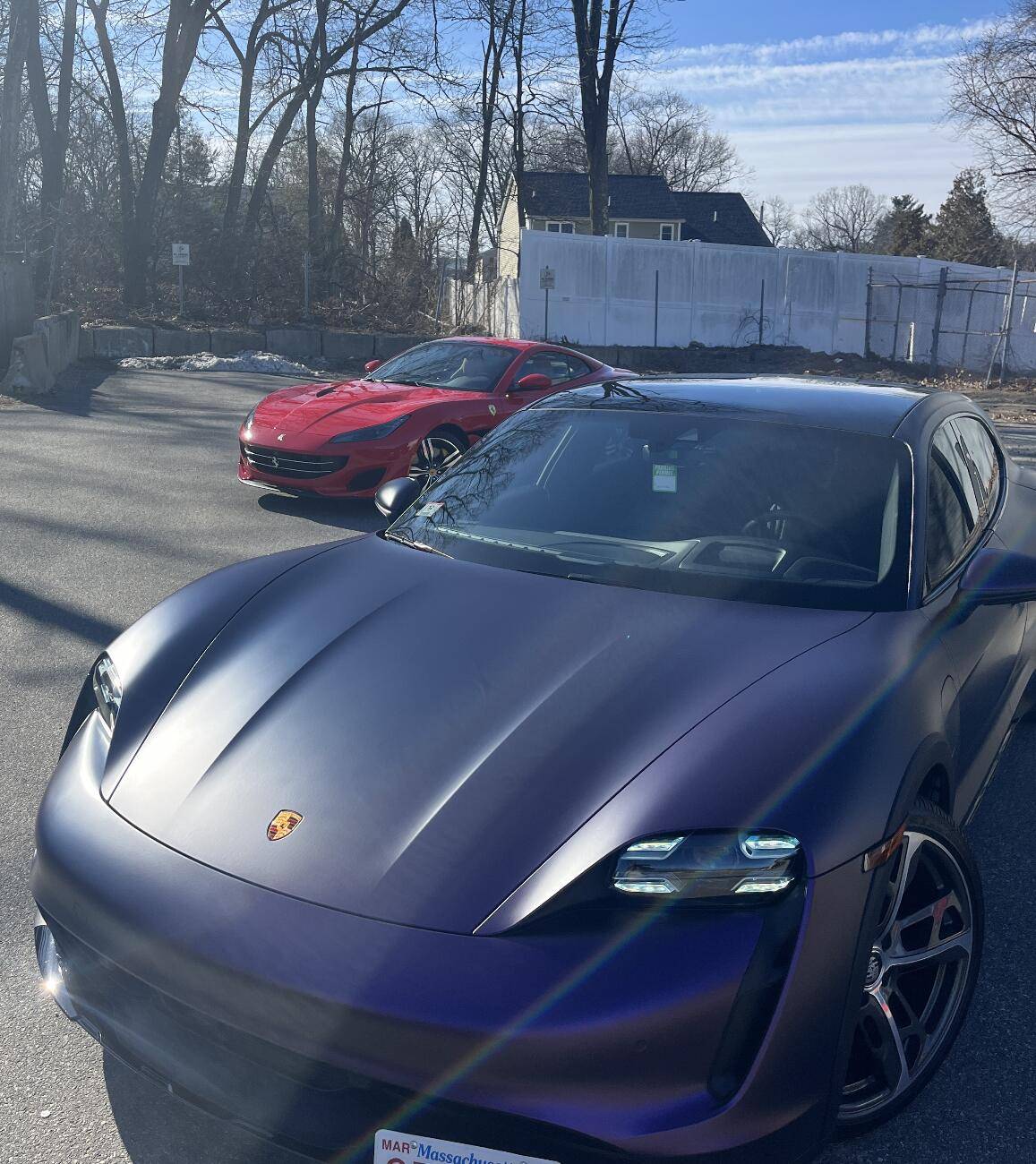 Porsche Taycan Wrapped CT4S - KPMF Matte Purple Black Iridescent Vinyl Wrap | K75565 2024-03-01 09.37.24